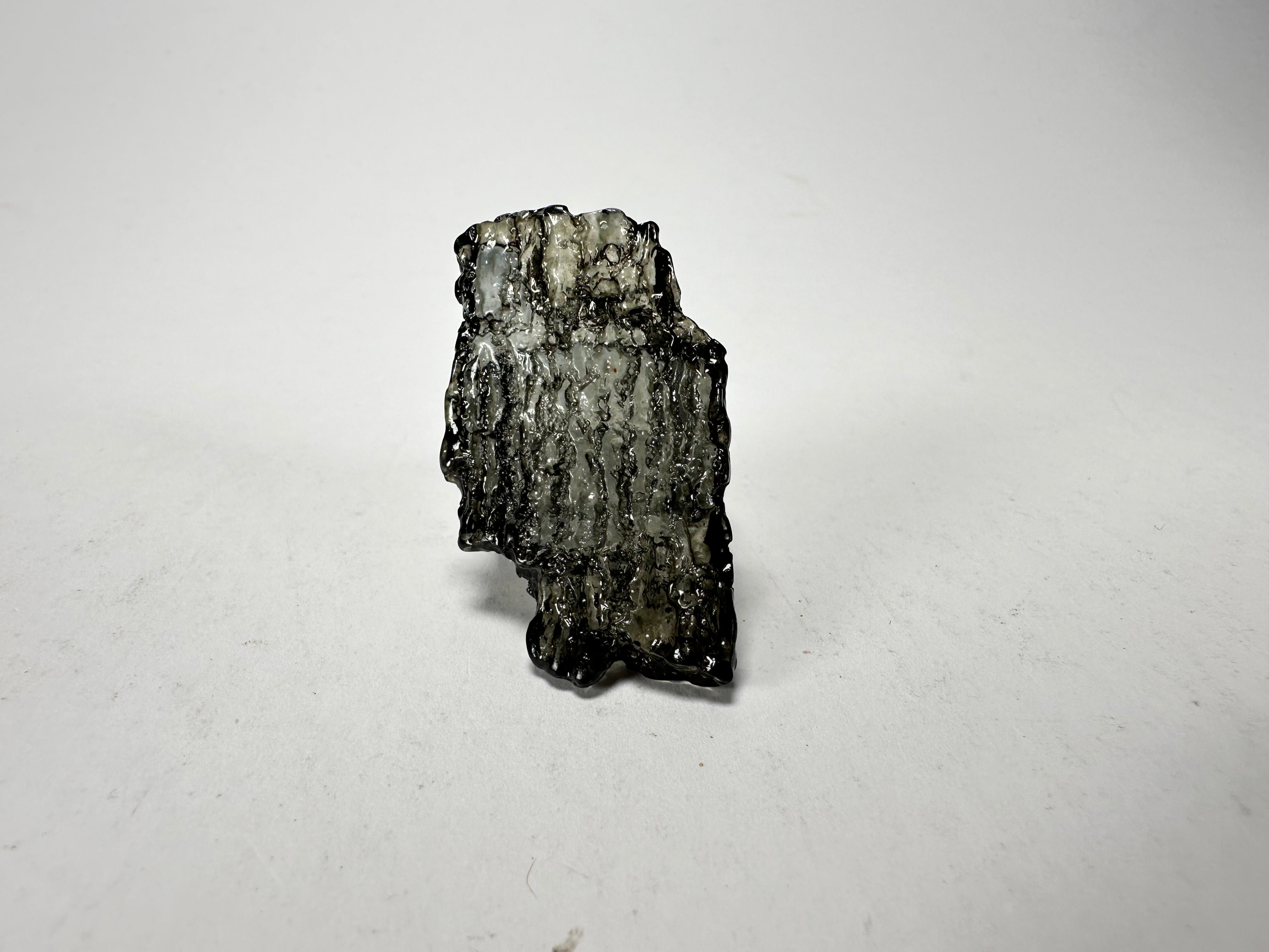 Jackie Brazil "Smoked Crystal" Charcoal Resin Ring ( R0001 ) UK P / USA 7.5