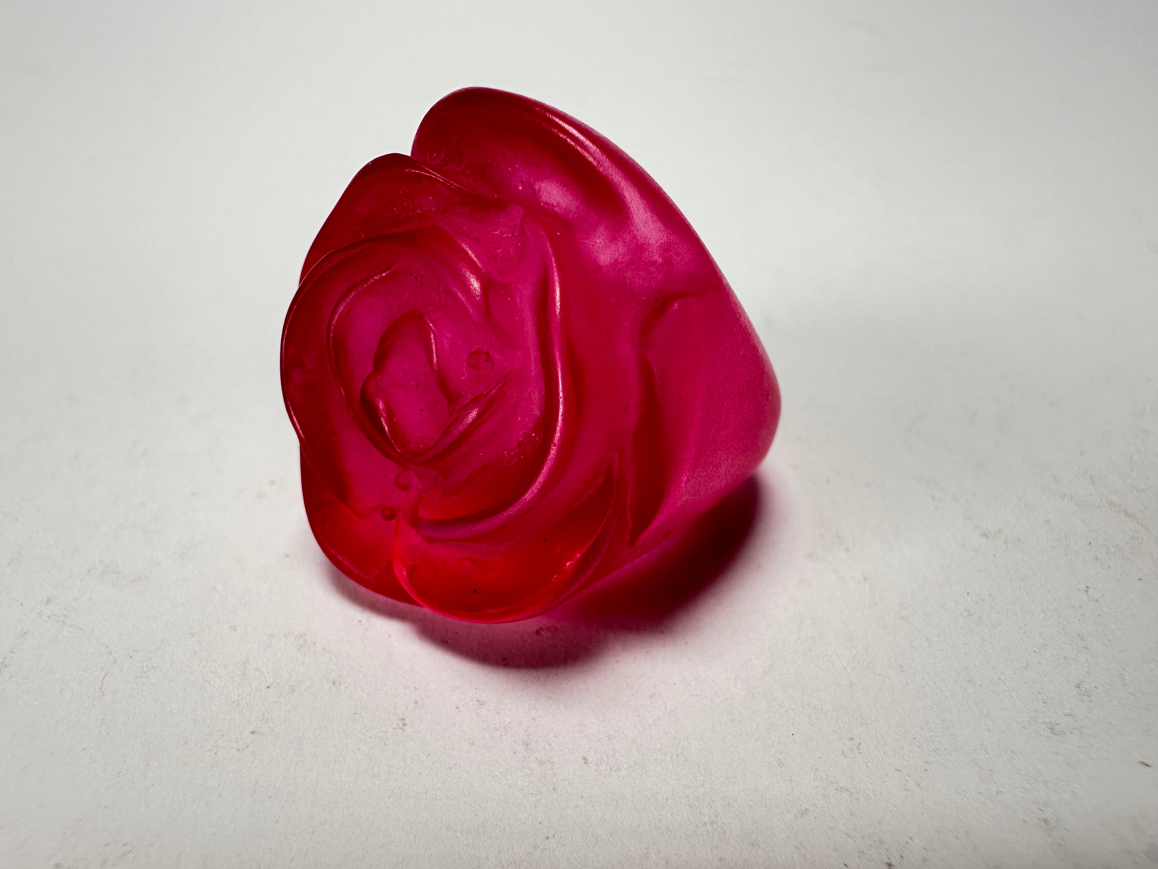 Jackie Brazil "Rose" Light Dark Resin Rose Ring ( R0585 ) Size UK Q / US 8