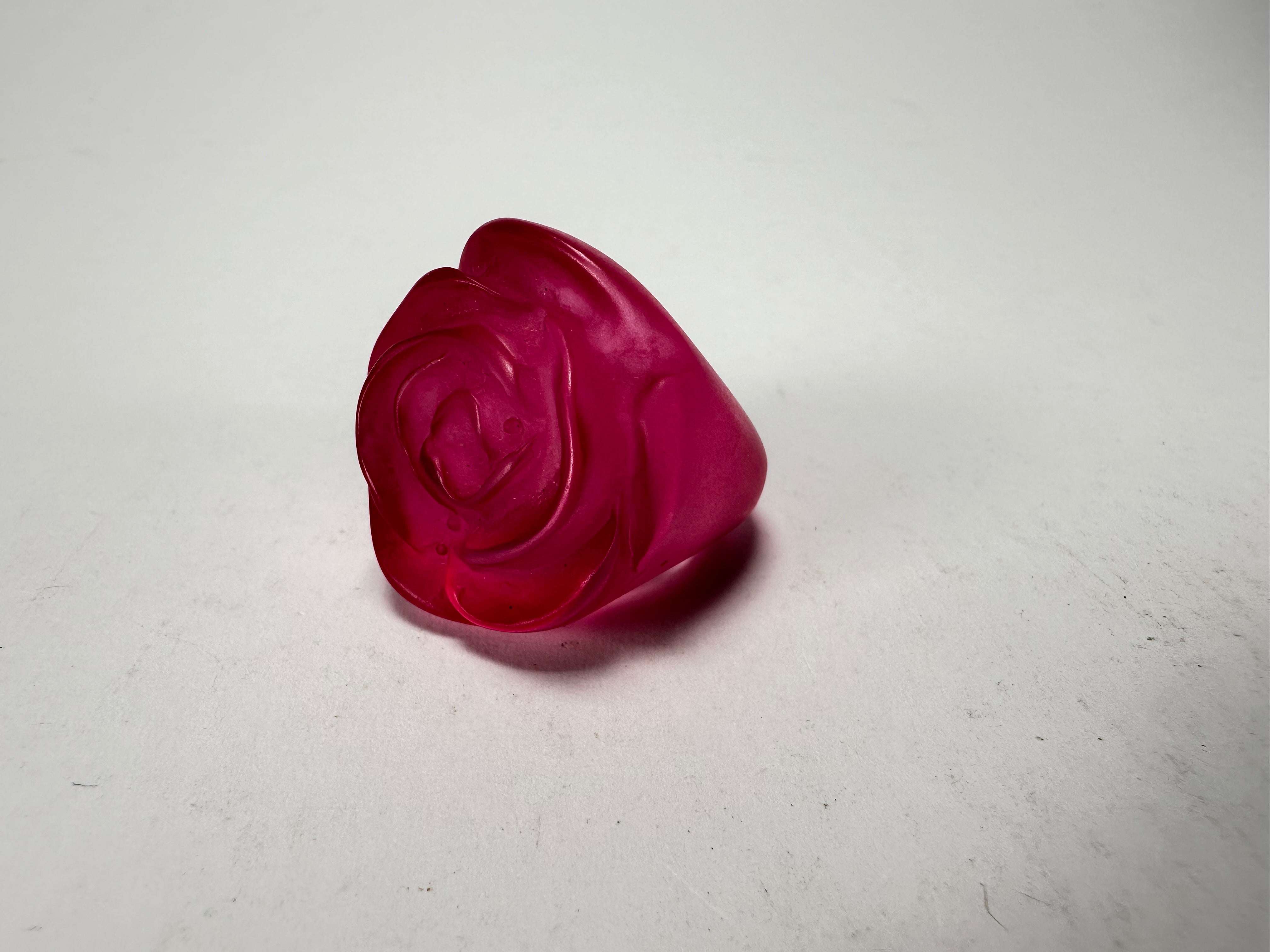 Jackie Brazil "Rose" Light Dark Resin Rose Ring ( R0585 ) Size UK Q / US 8