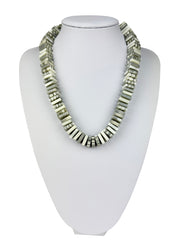 Jackie Brazil "Patricia" Liquorice Squares & Beads Spring Cream Mix 55cm Necklace ( N0025 )