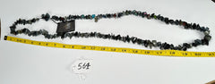 Jackie Brazil "Orient Express" 1 Strand Small Grey Mix Bead Long 110cm Necklace ( N3571 )