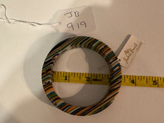 Jackie Brazil "Cat Eye" Liquorice Allsorts with Cat Eye Winter Colour 1.3cm Resin Bangle ( B1034 )