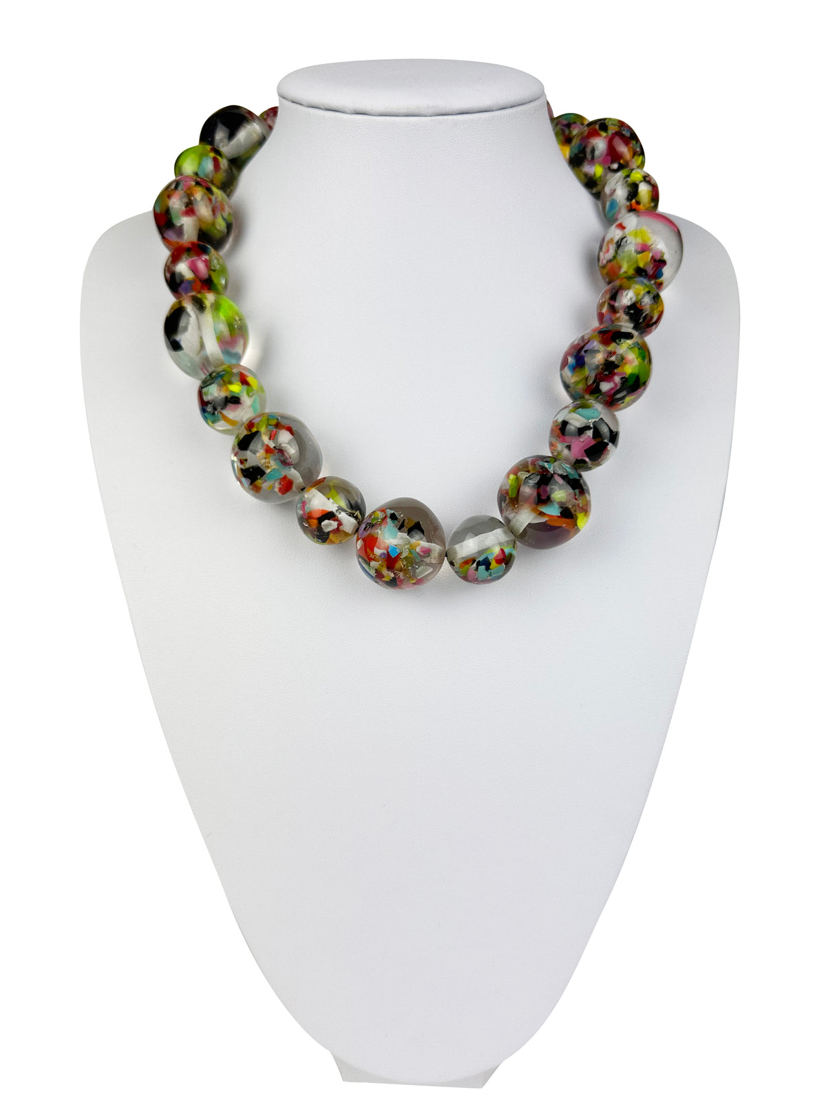 Jackie Brazil "Large spheres"  Short Abstract Cascade Necklace 50cm ( N2692 )