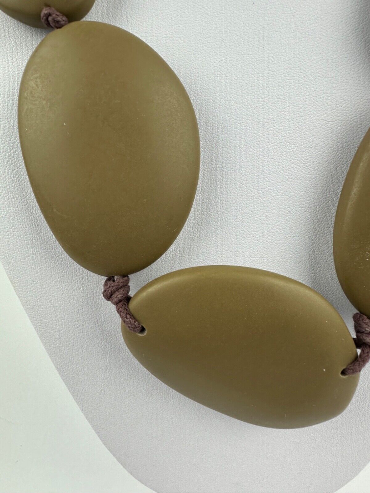 Jackie Brazil "Brown Matte" Long Flat Riverstones 65cm Necklace ( N3700 )