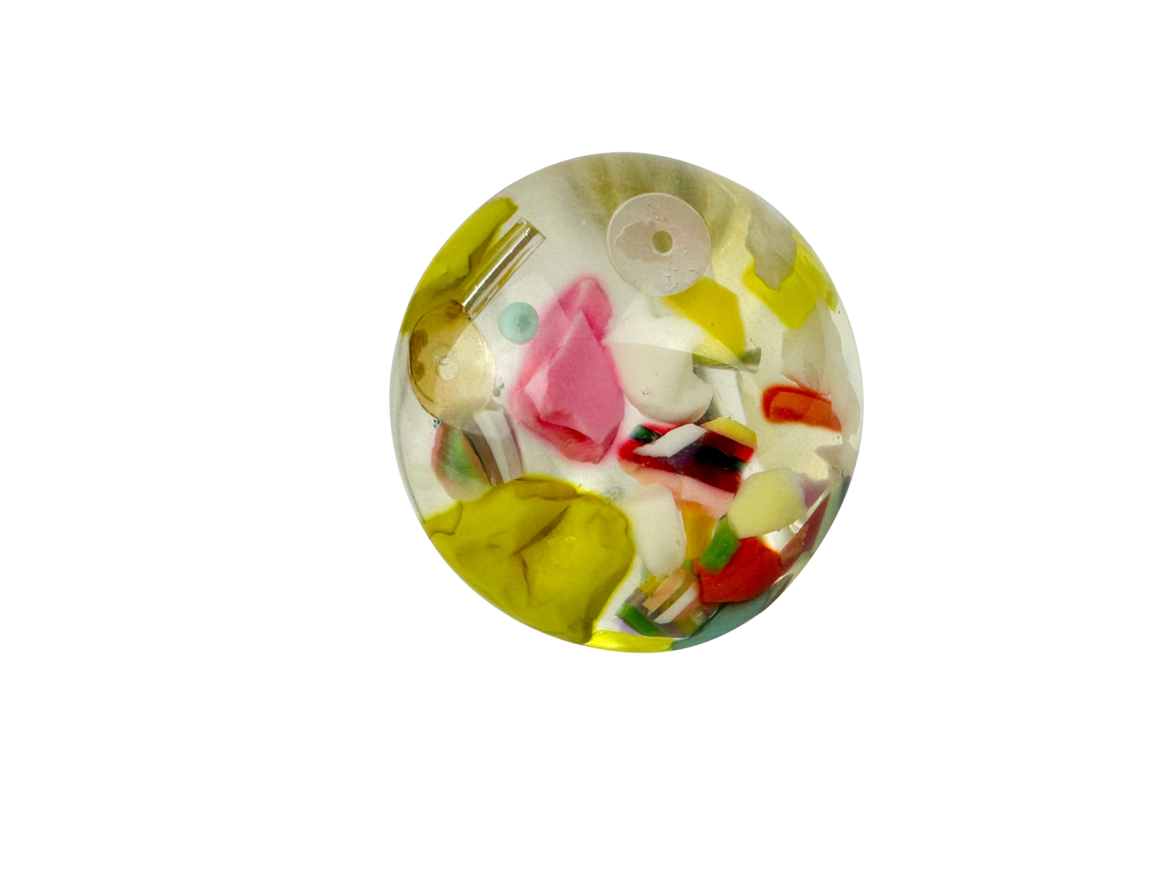 Jackie Brazil "Cascade" Large Round Domed Resin Ring ( R2929 ) Size UK P / US 7.5