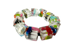 Jackie Brazil "Cascade" Liquorice Small Cubes Bracelet ( B0224 )