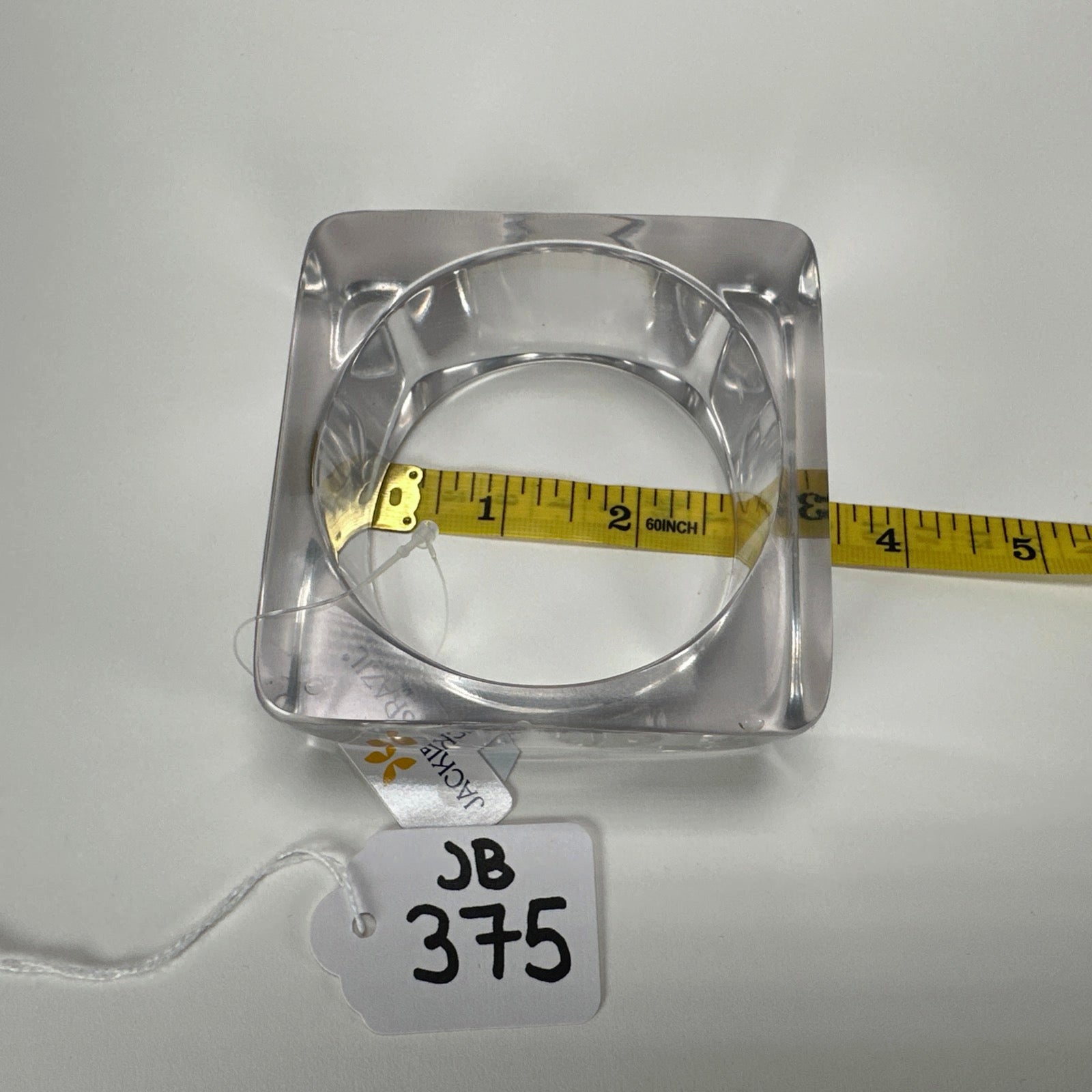 Jackie Brazil "Solid Square" Crystal 4cm Bangle ( B2056 )