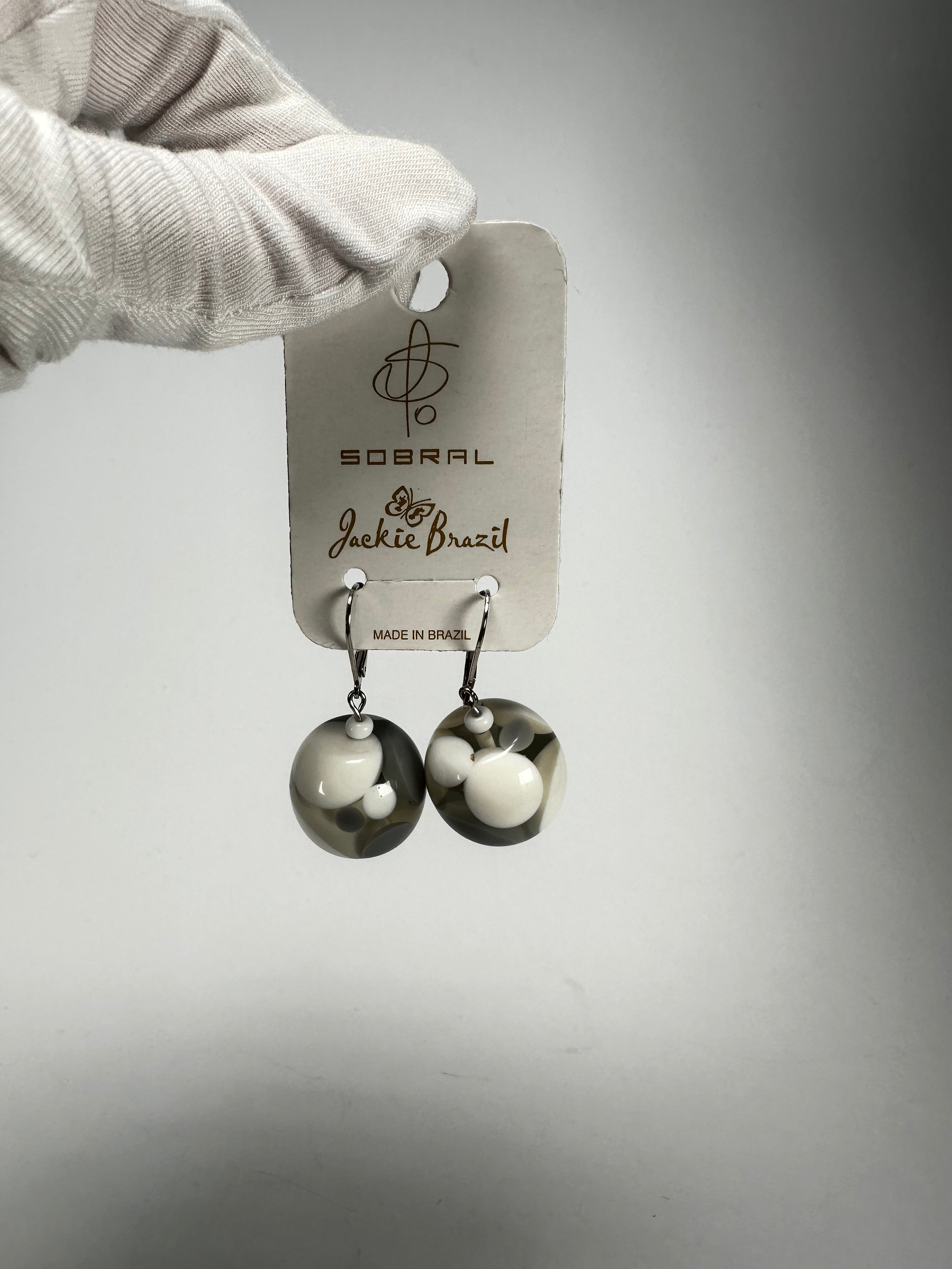 Jackie Brazil "Spots" Spotted Balls Resin Earrings ( E1468 )