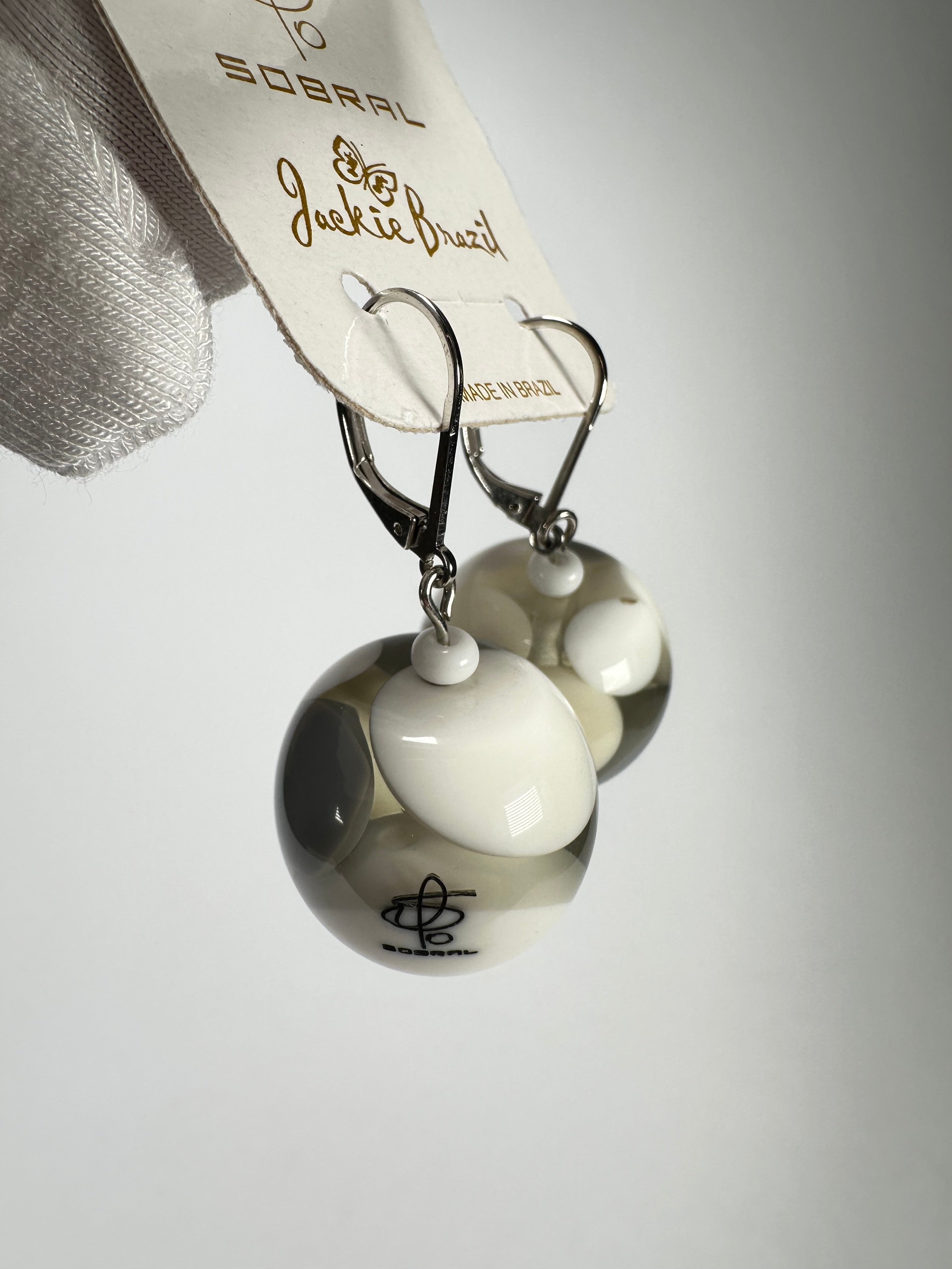 Jackie Brazil "Spots" Spotted Balls Resin Earrings ( E1468 )