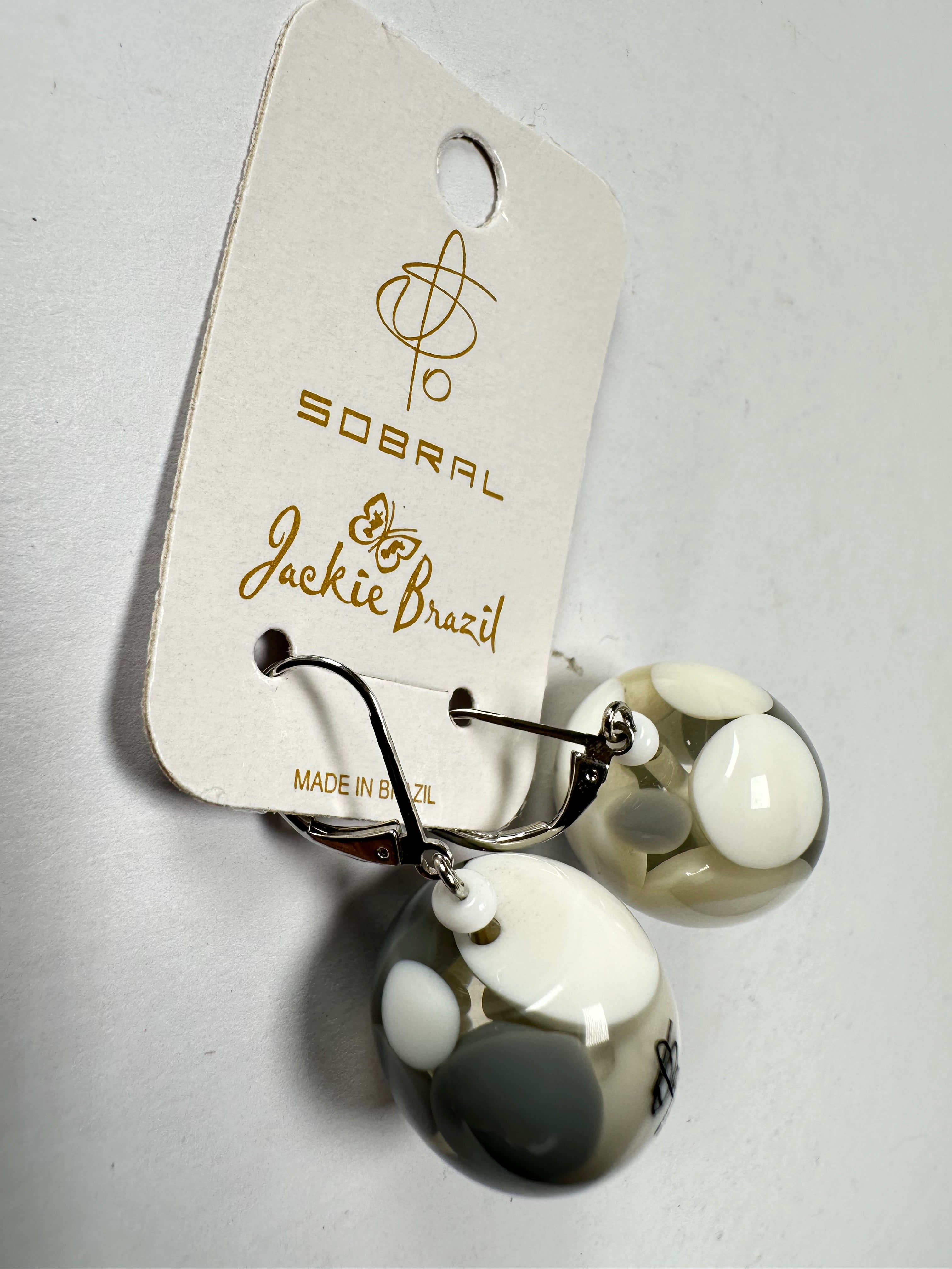 Jackie Brazil "Spots" Spotted Balls Resin Earrings ( E1468 )