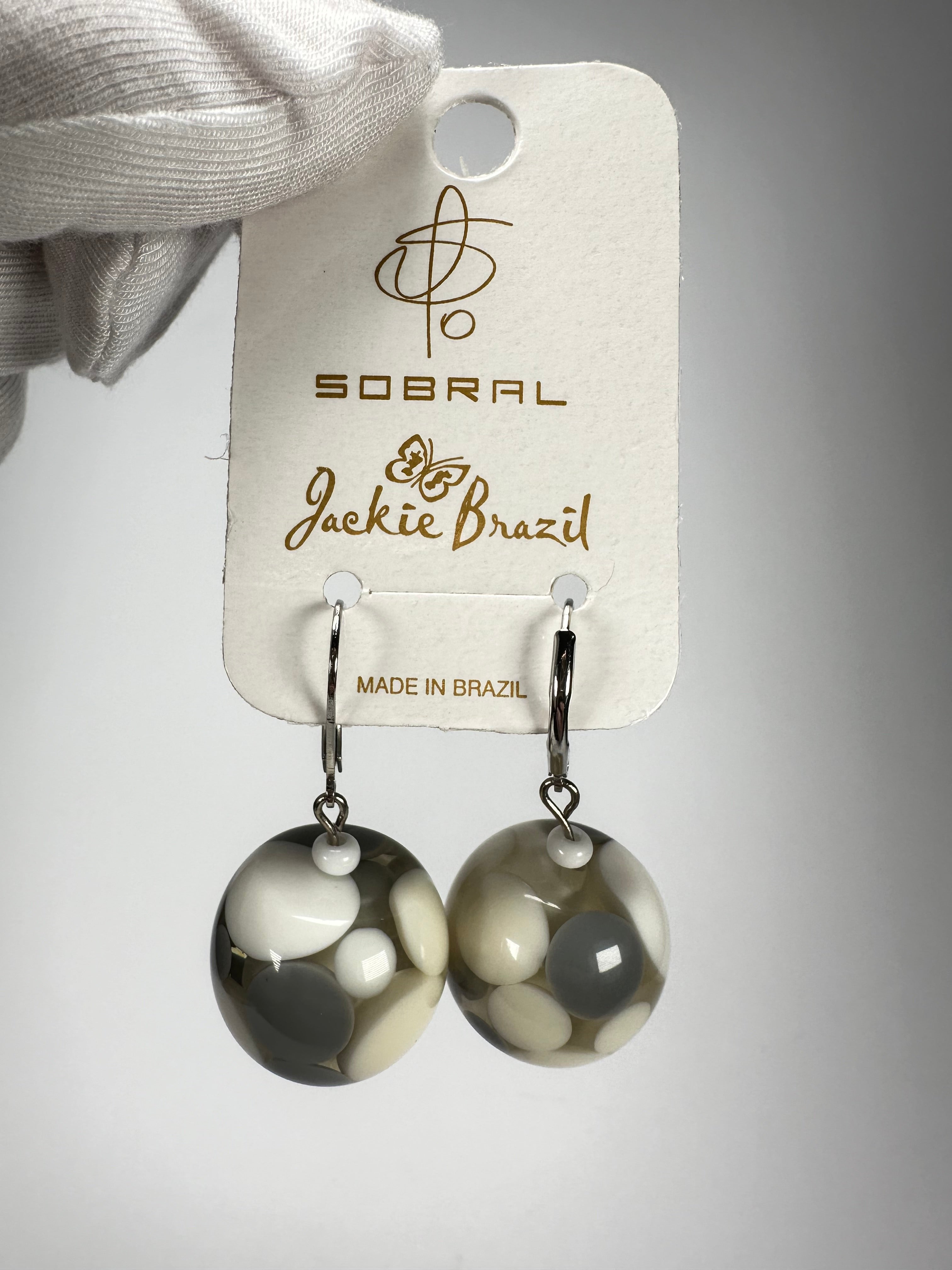 Jackie Brazil "Spots" Spotted Balls Resin Earrings ( E1468 )