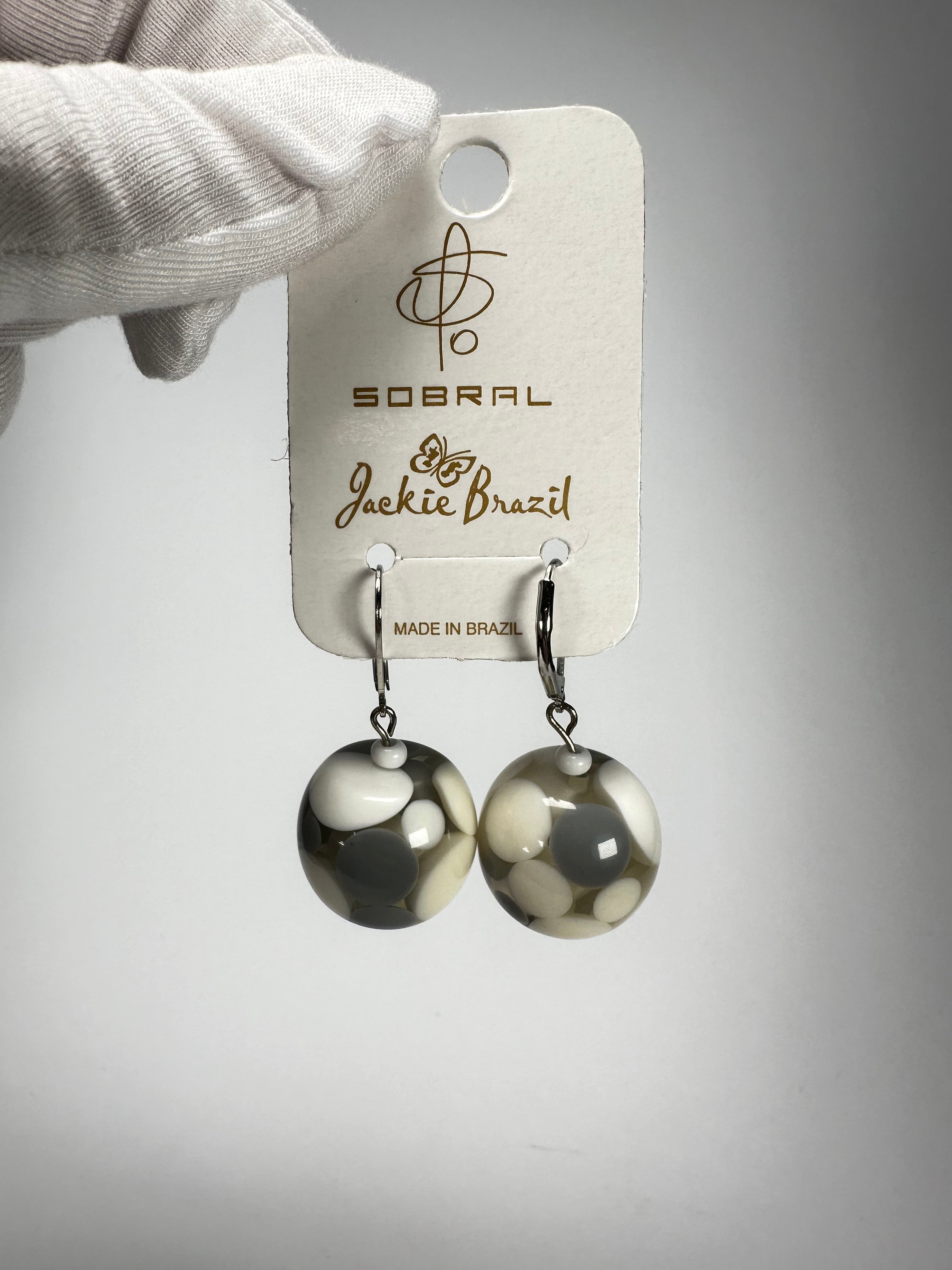 Jackie Brazil "Spots" Spotted Balls Resin Earrings ( E1468 )