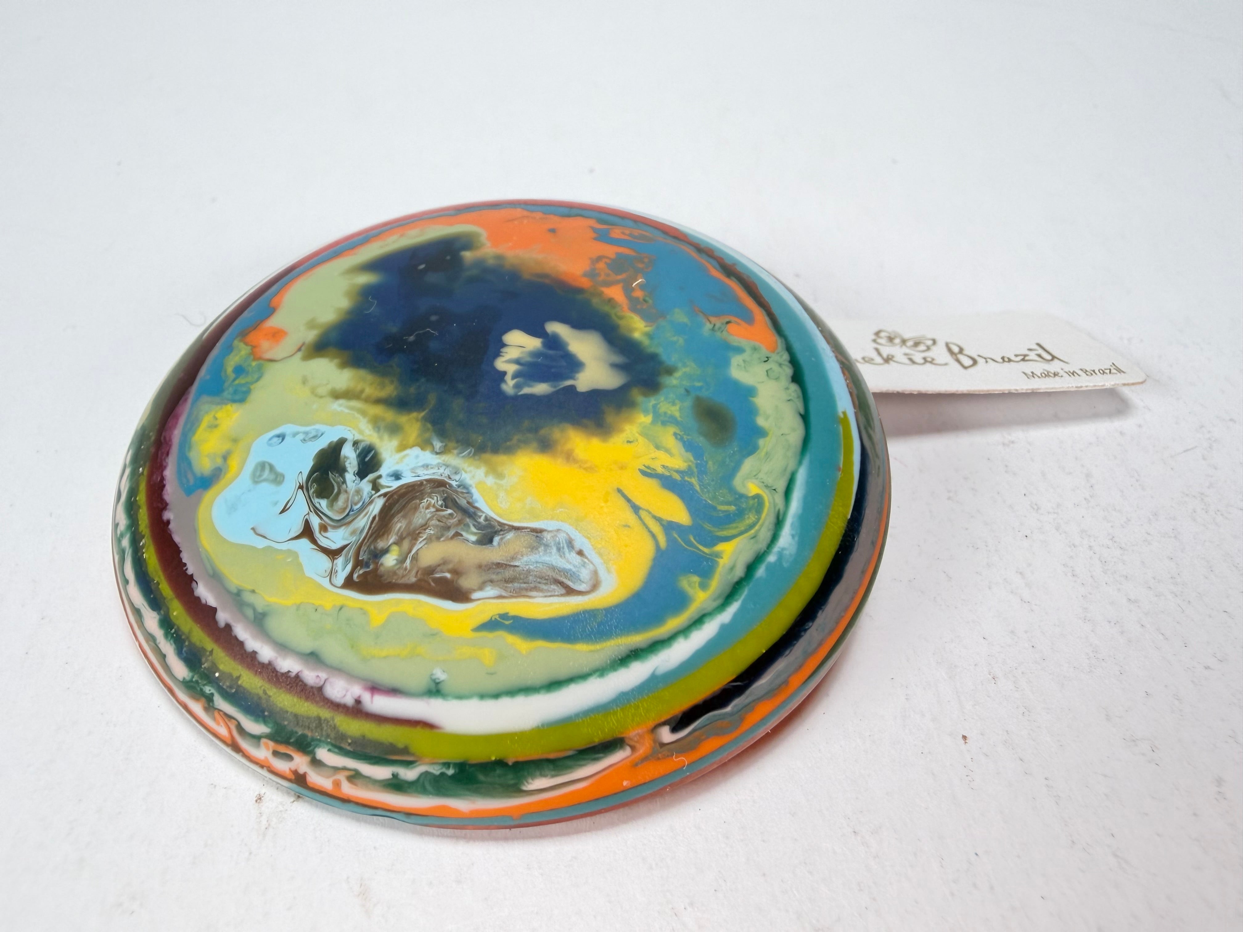 Jackie Brazil "Kandinsky" Mix Colours Disk Broche ( O0991 )