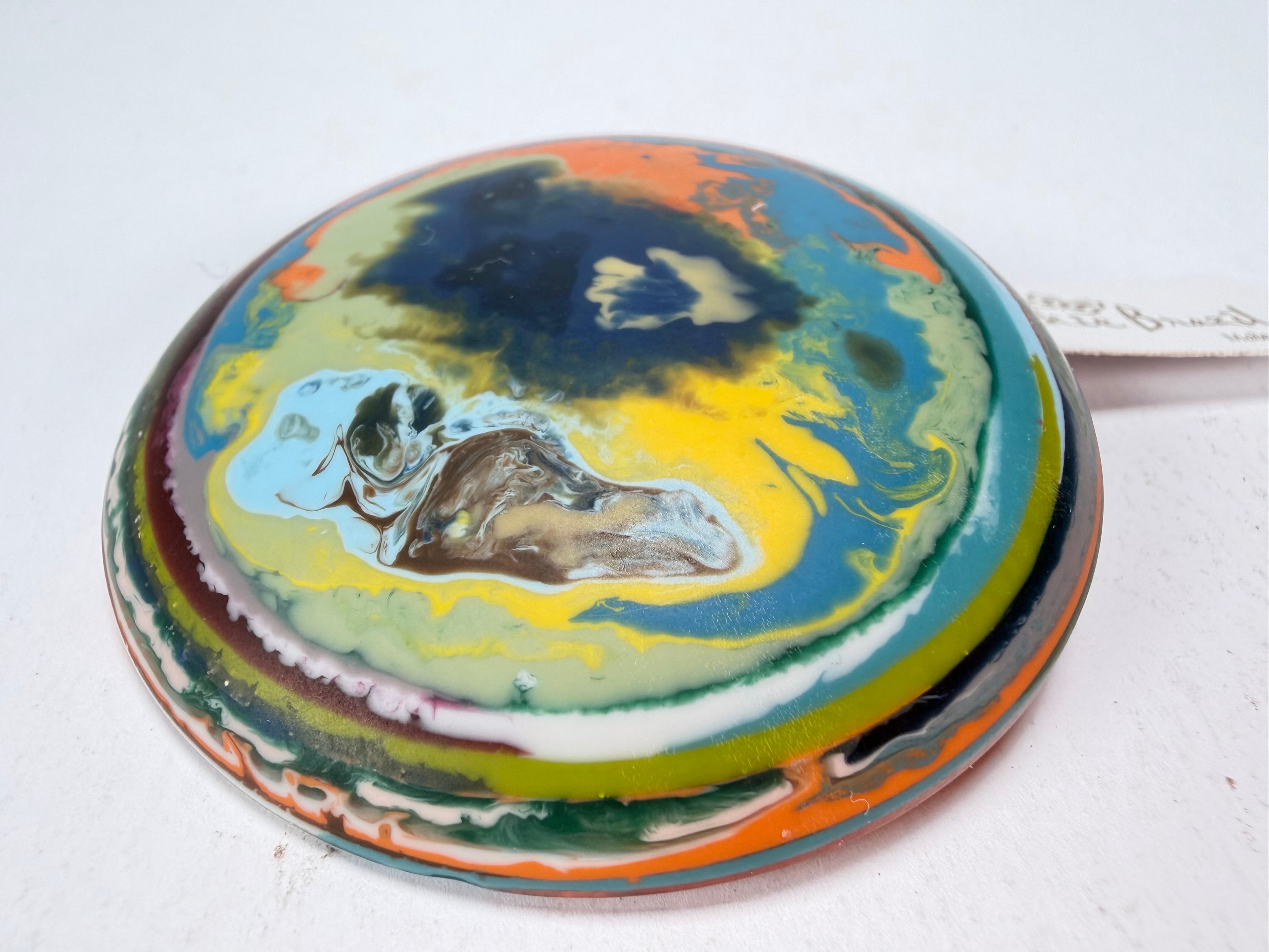 Jackie Brazil "Kandinsky" Mix Colours Disk Broche ( O0991 )