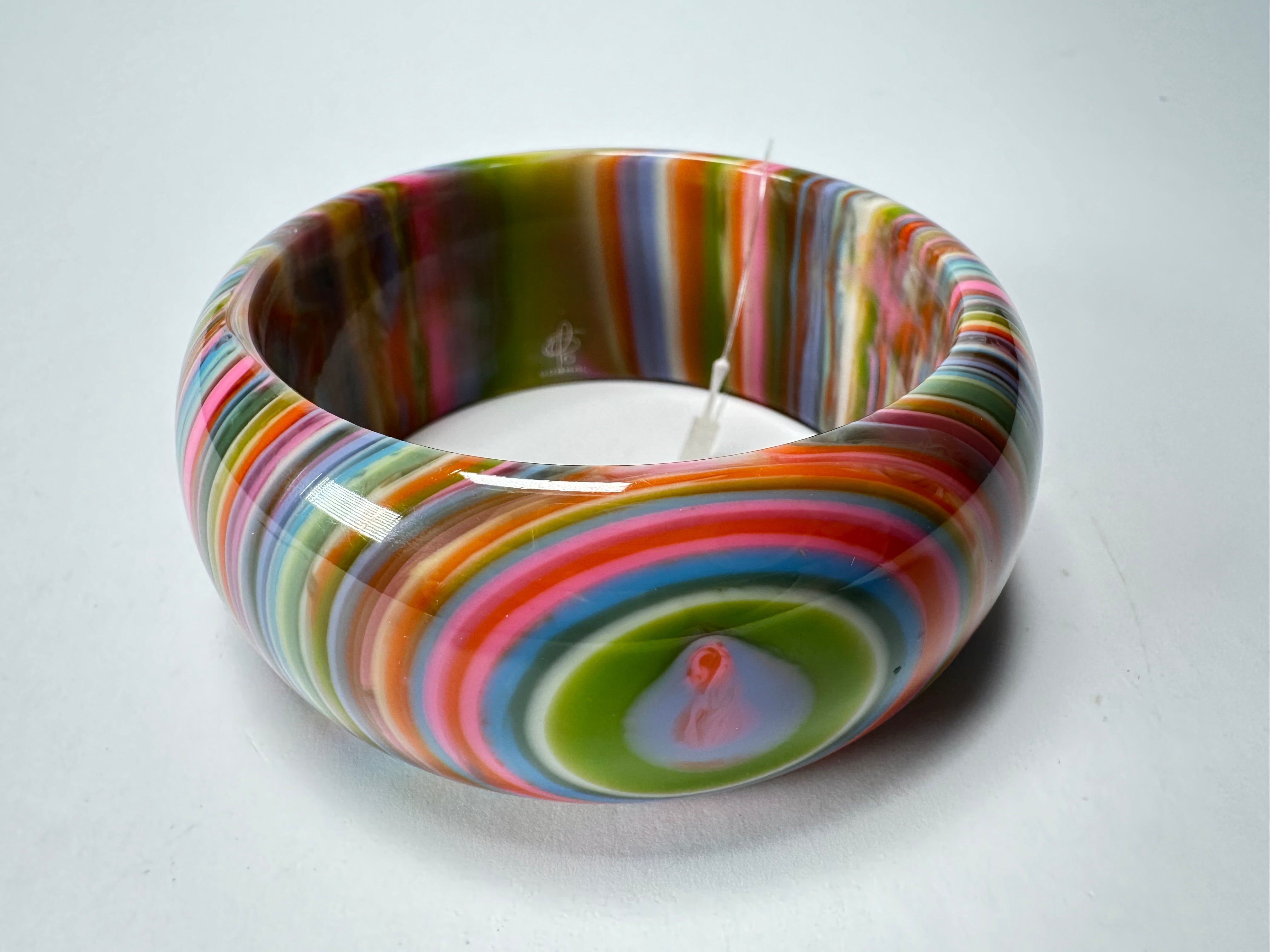 Jackie Brazil "All Sorts "Liquorice w/Cat Eye Spring Colour Mix 3.4cm Bangle ( B2444 )