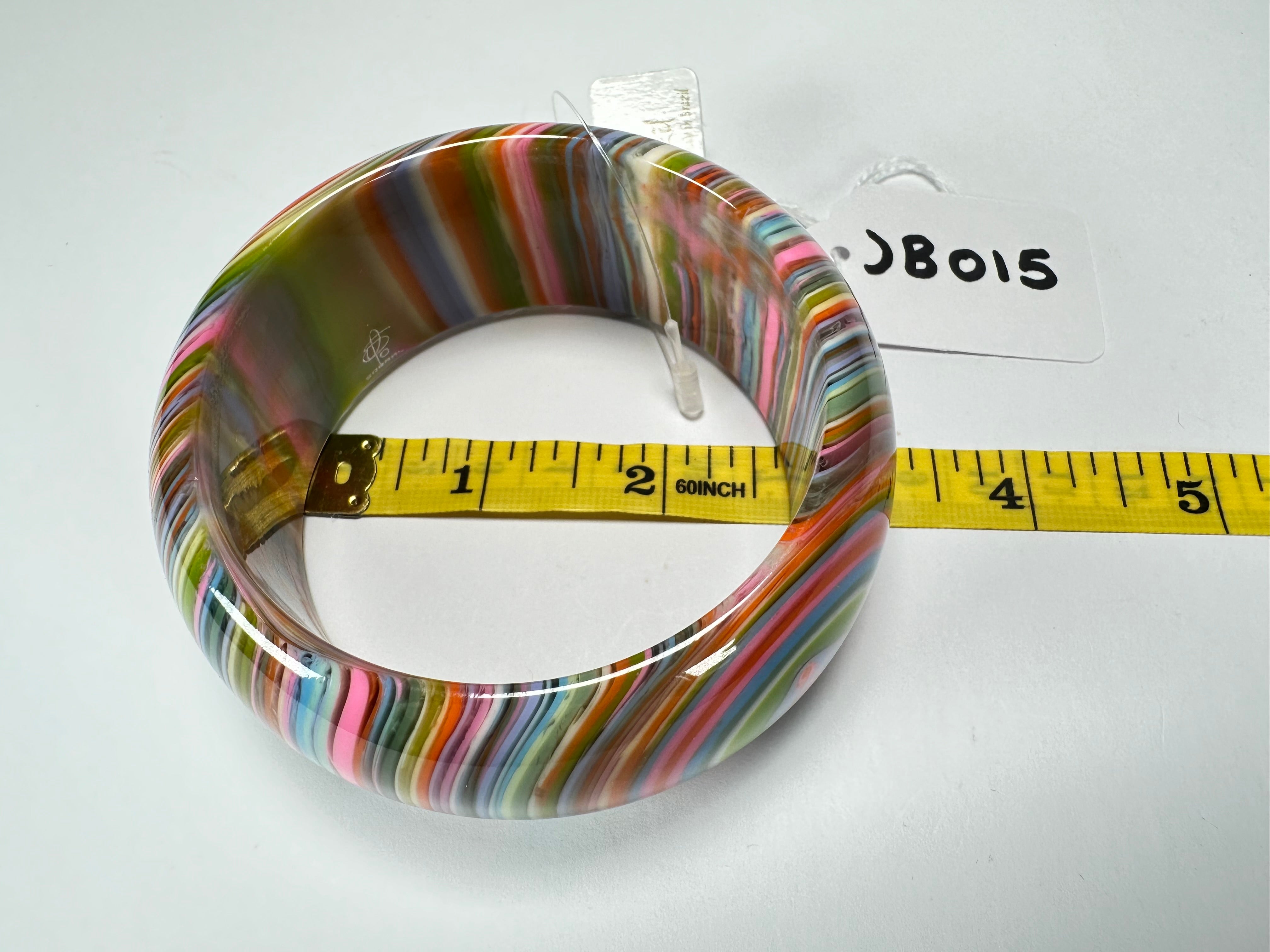 Jackie Brazil "All Sorts "Liquorice w/Cat Eye Spring Colour Mix 3.4cm Bangle ( B2444 )