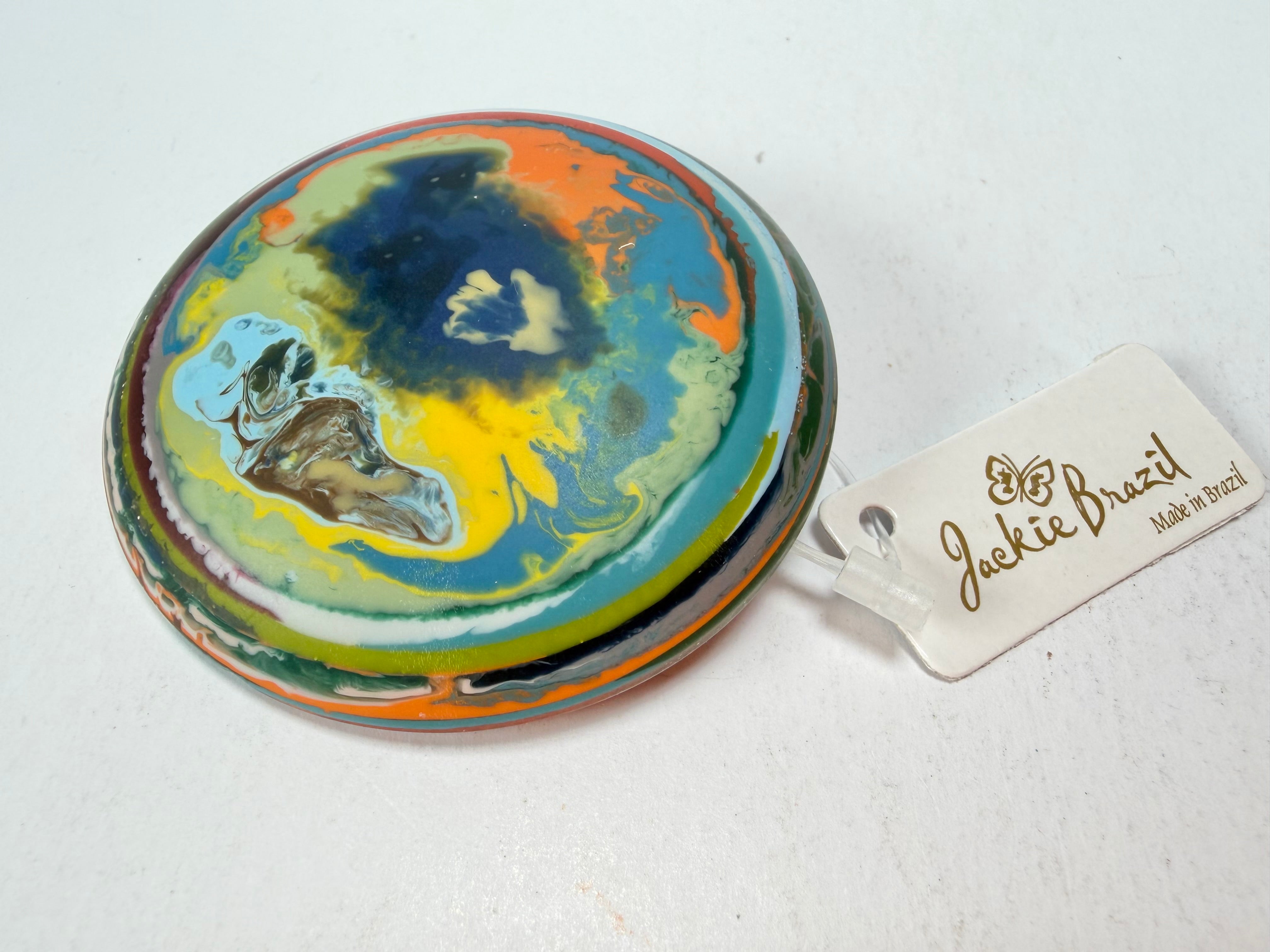 Jackie Brazil "Kandinsky" Mix Colours Disk Broche ( O0991 )