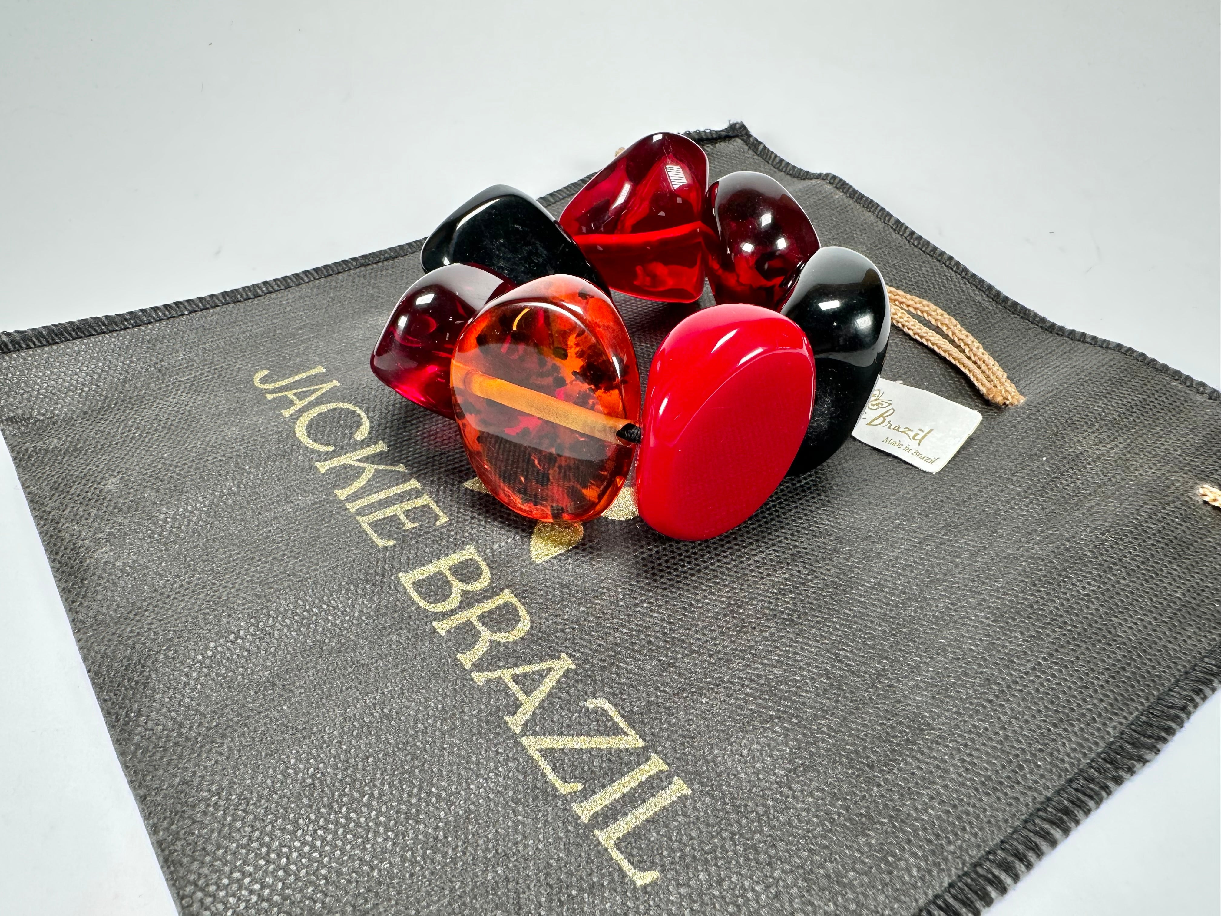 Jackie Brazil "Cusco" Passion Mix Large Stones Elasticated Bracelet ( B1350 )