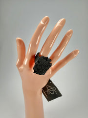 Jackie Brazil "Dark Black" Charcoal Resin Ring ( R2782 ) UK Q / USA 8
