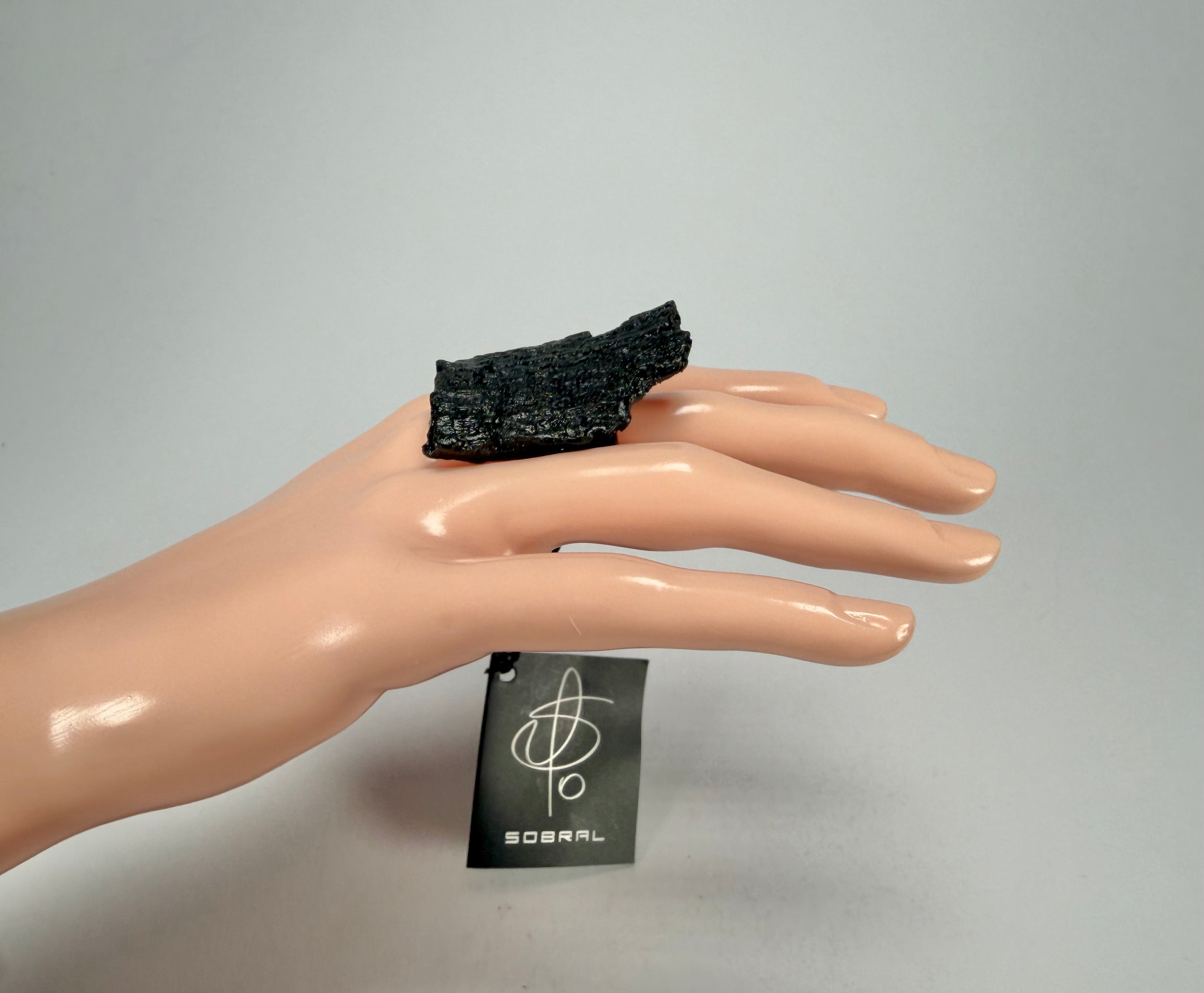 Jackie Brazil "Dark Black" Charcoal Resin Ring ( R2782 ) UK Q / USA 8