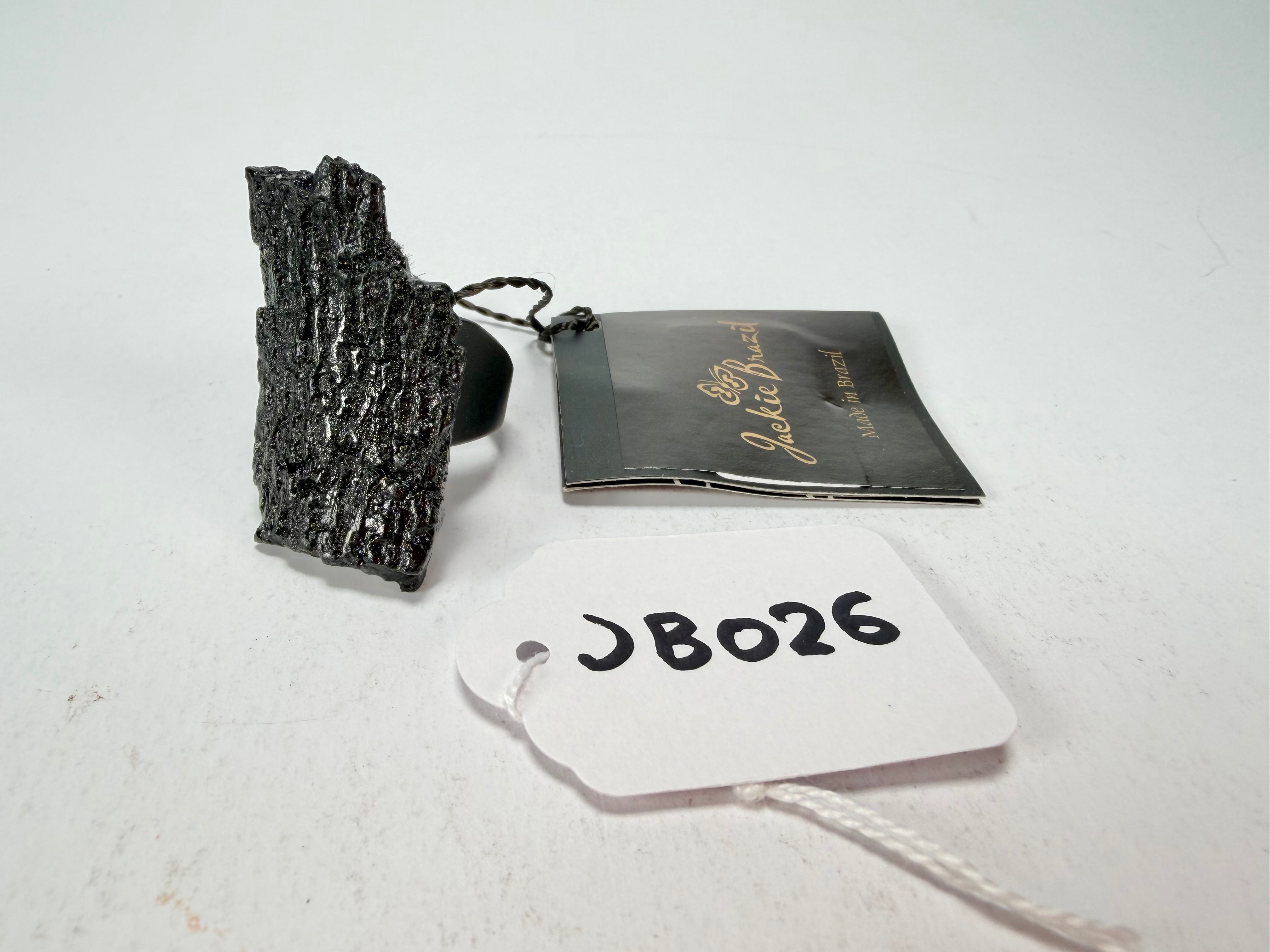 Jackie Brazil "Dark Black" Charcoal Resin Ring ( R2782 ) UK Q / USA 8