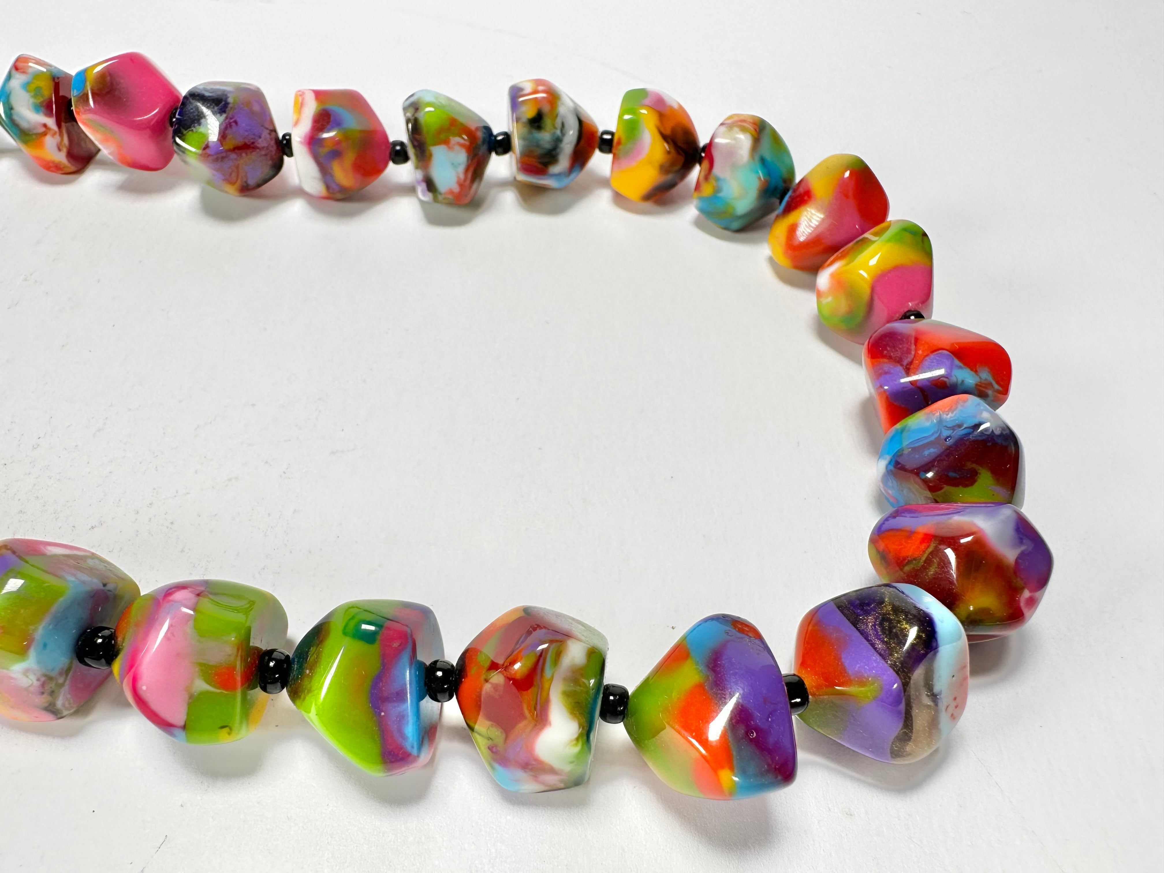Jackie Brazil "Camille" Kandinsky Small Stones 70cm Necklace ( N0075 )