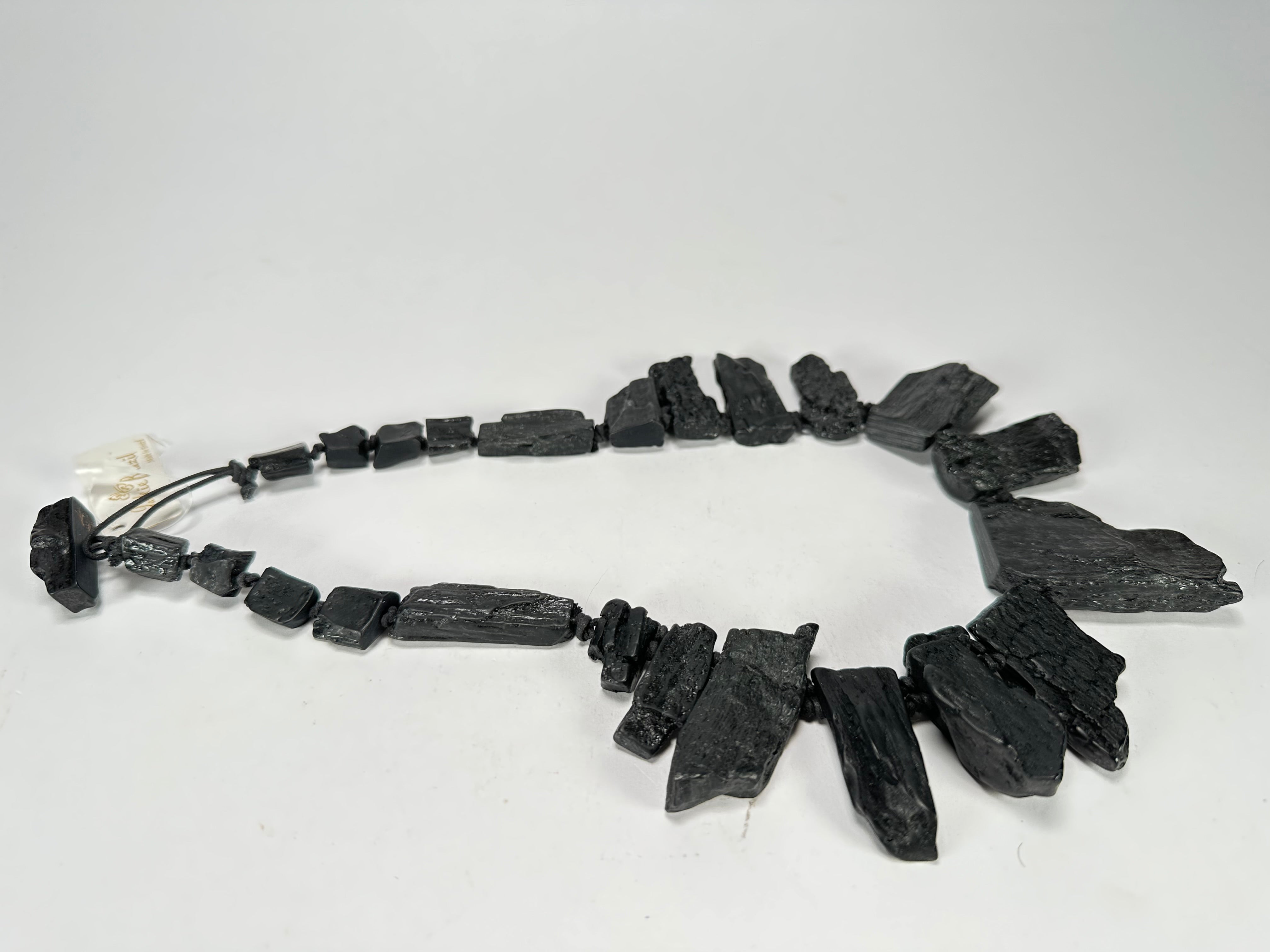 Jackie Brazil "Black Pieces" Charcoal Large Choker Necklace ( N2730 )