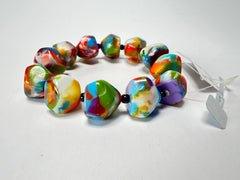 Jackie Brazil "Camille" Kandinsky Small Abstract Stones Resin Bracelet ( B0930 )