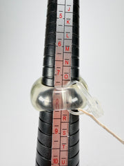 Jackie Brazil "Splendour" Large Ball Silver Flakes Ring ( R2500 ) Size UK - Q / US - 8