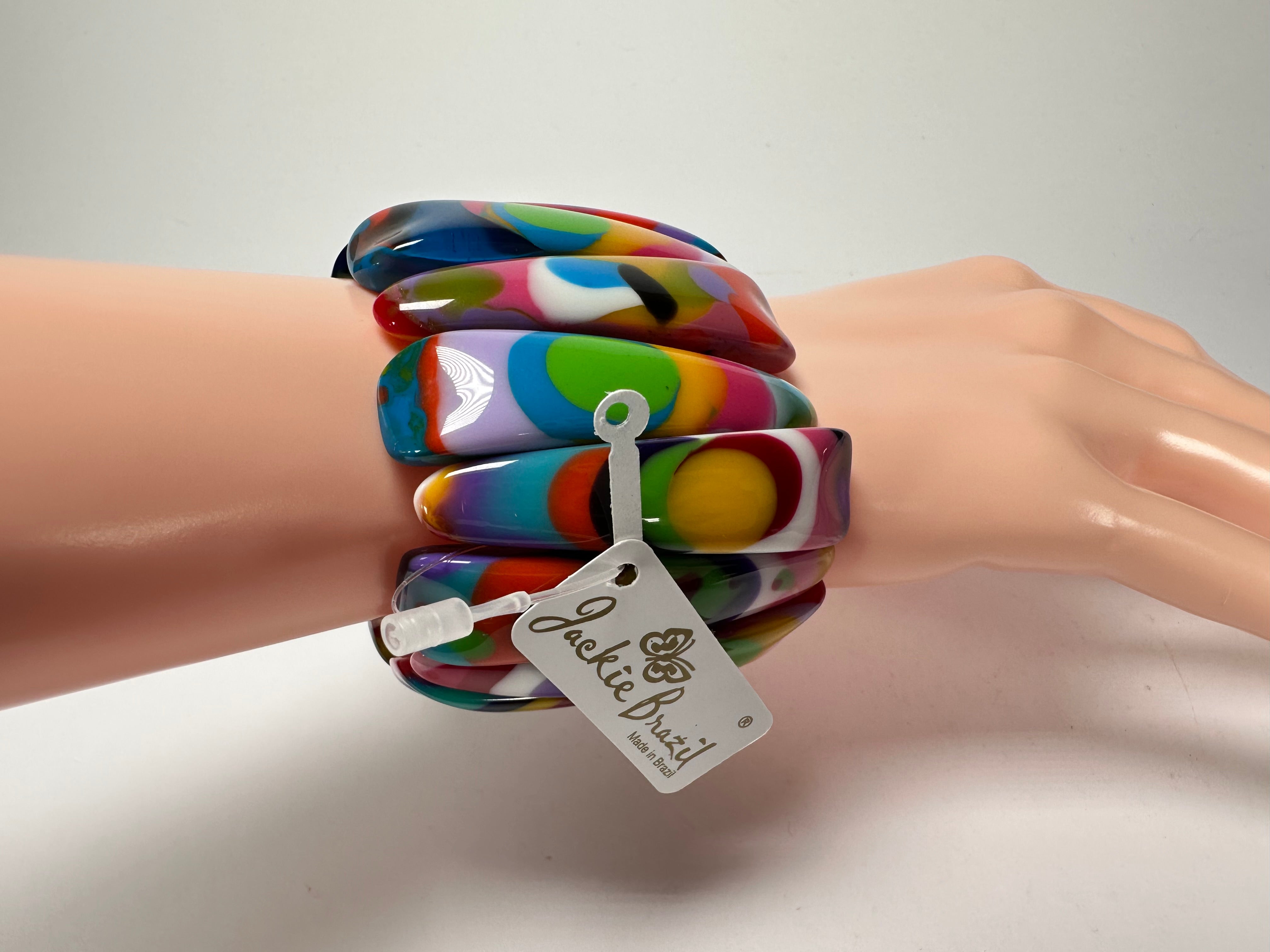 Jackie Brazil "Tulip" Kandinsky Elasticated Bracelet ( B0026 )