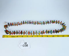 Jackie Brazil "Africa" Kandinsky Liquorice Squares & Beads 70cm Necklace ( N0009 )