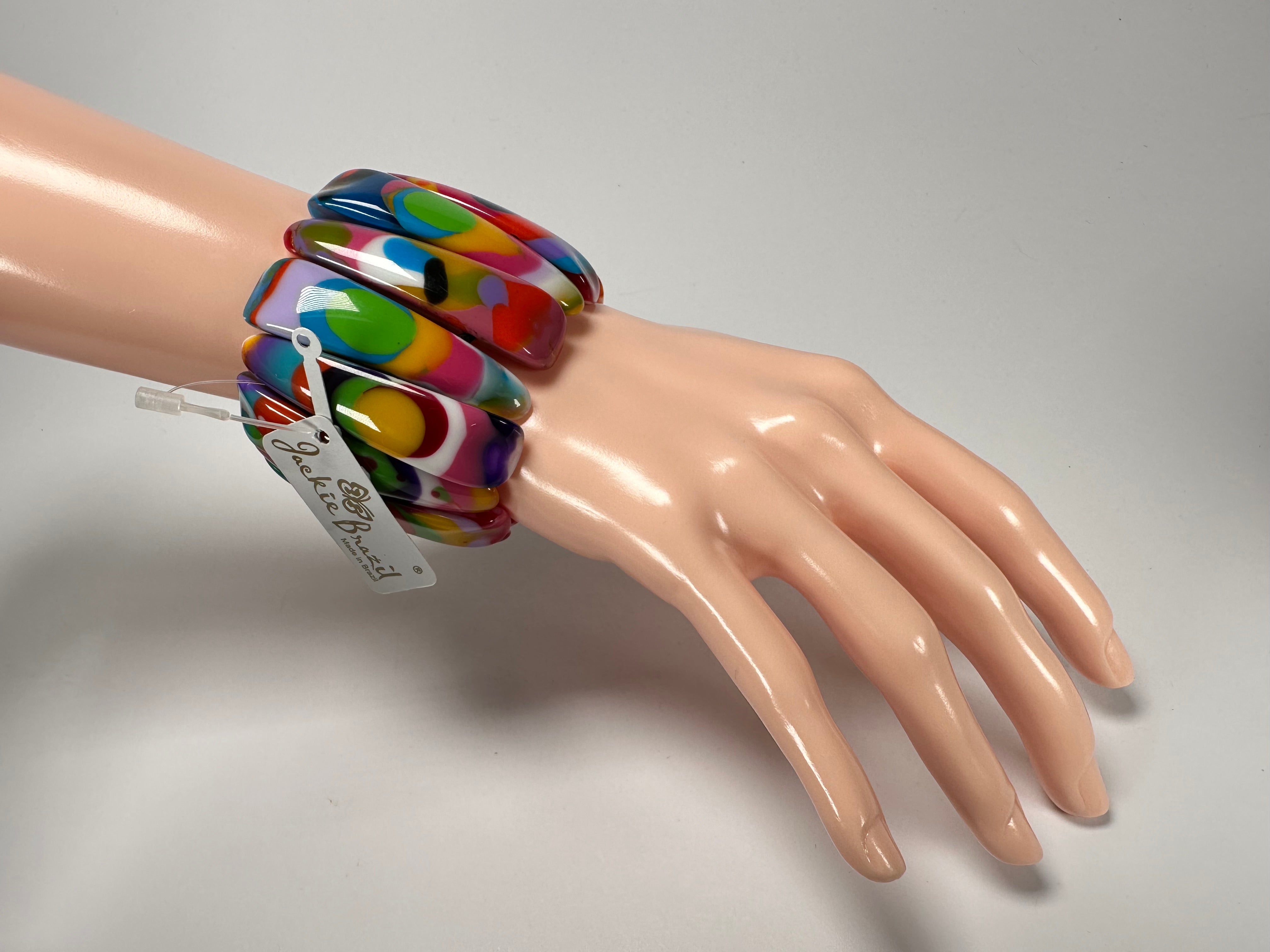 Jackie Brazil "Tulip" Kandinsky Elasticated Bracelet ( B0026 )