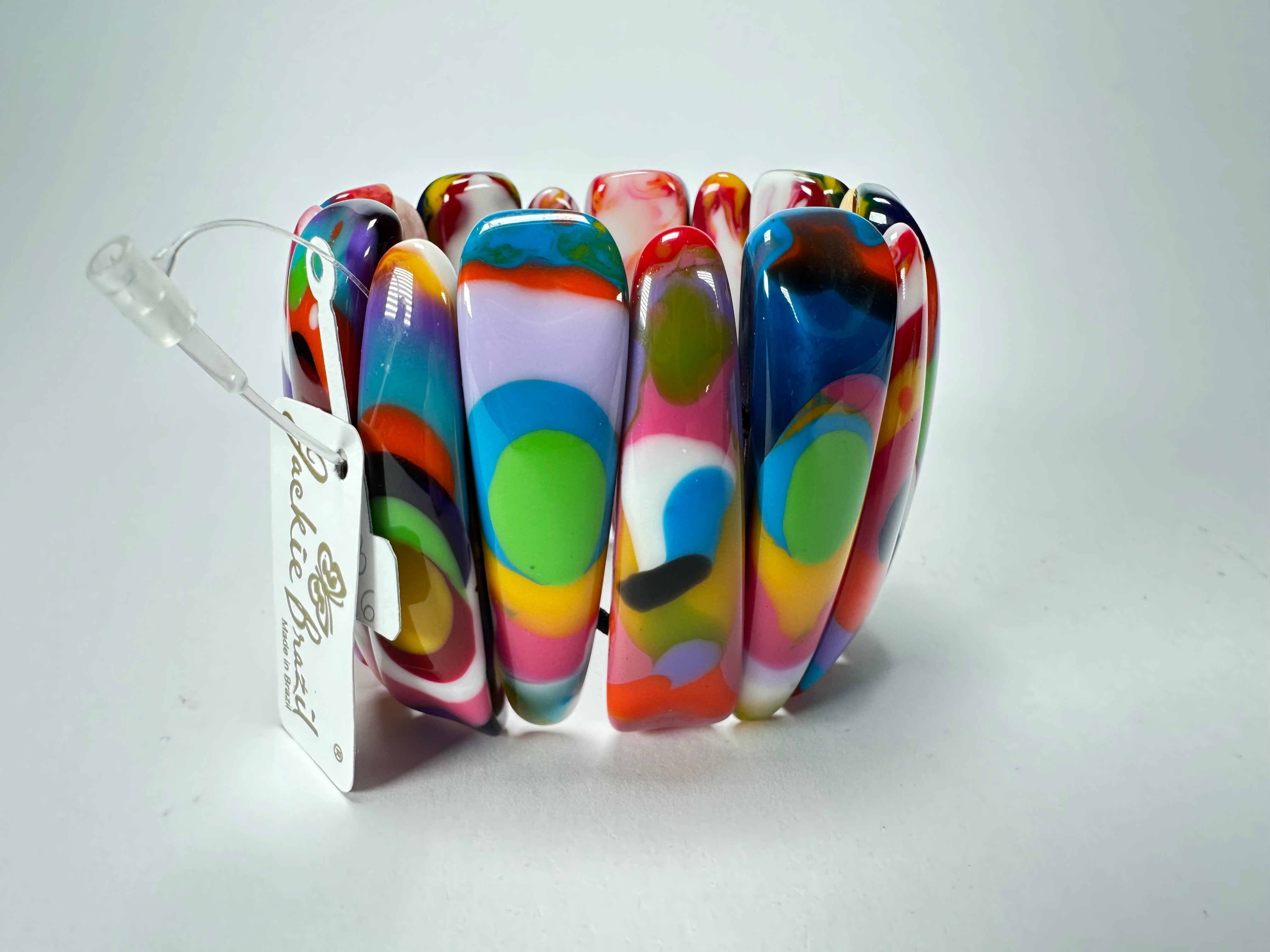 Jackie Brazil "Tulip" Kandinsky Elasticated Bracelet ( B0026 )