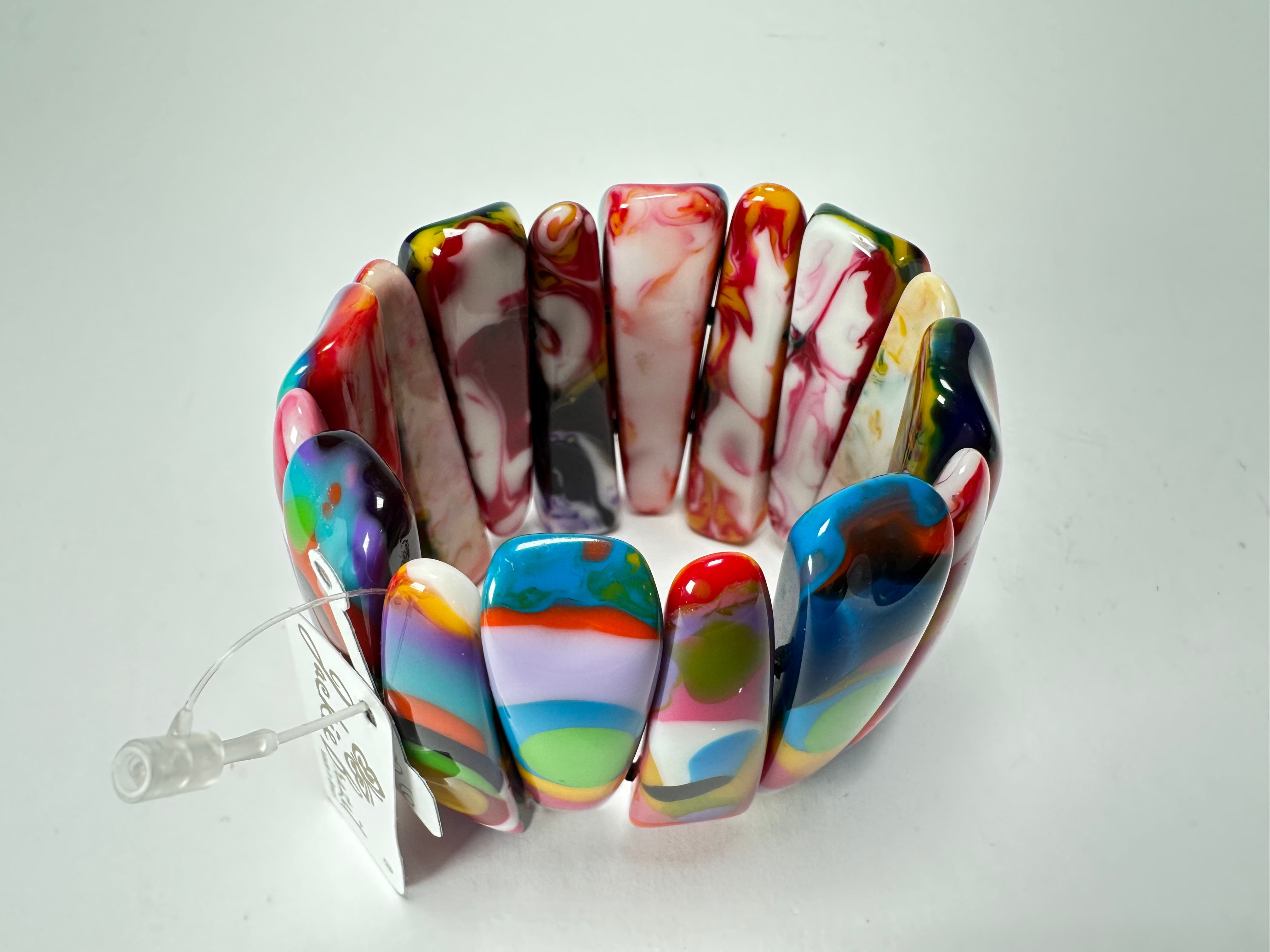 Jackie Brazil "Tulip" Kandinsky Elasticated Bracelet ( B0026 )