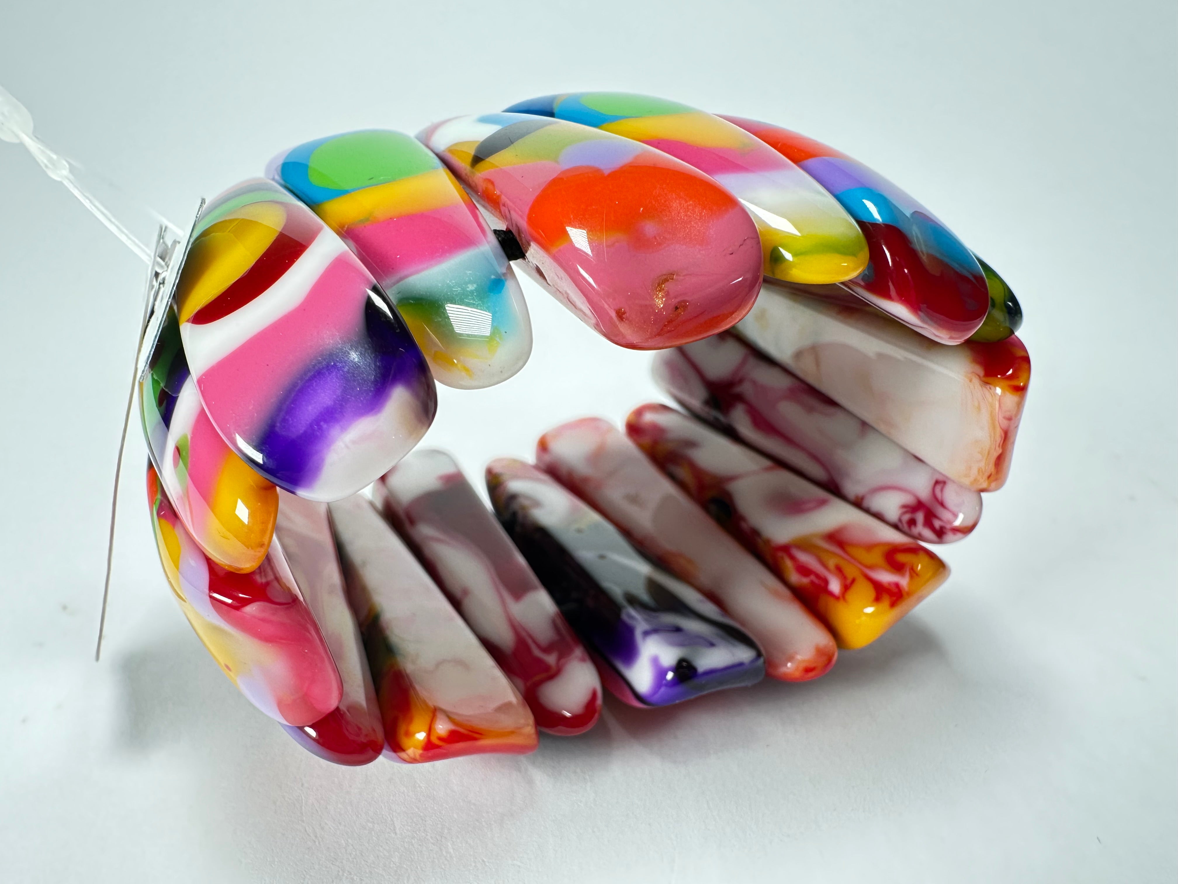 Jackie Brazil "Tulip" Kandinsky Elasticated Bracelet ( B0026 )