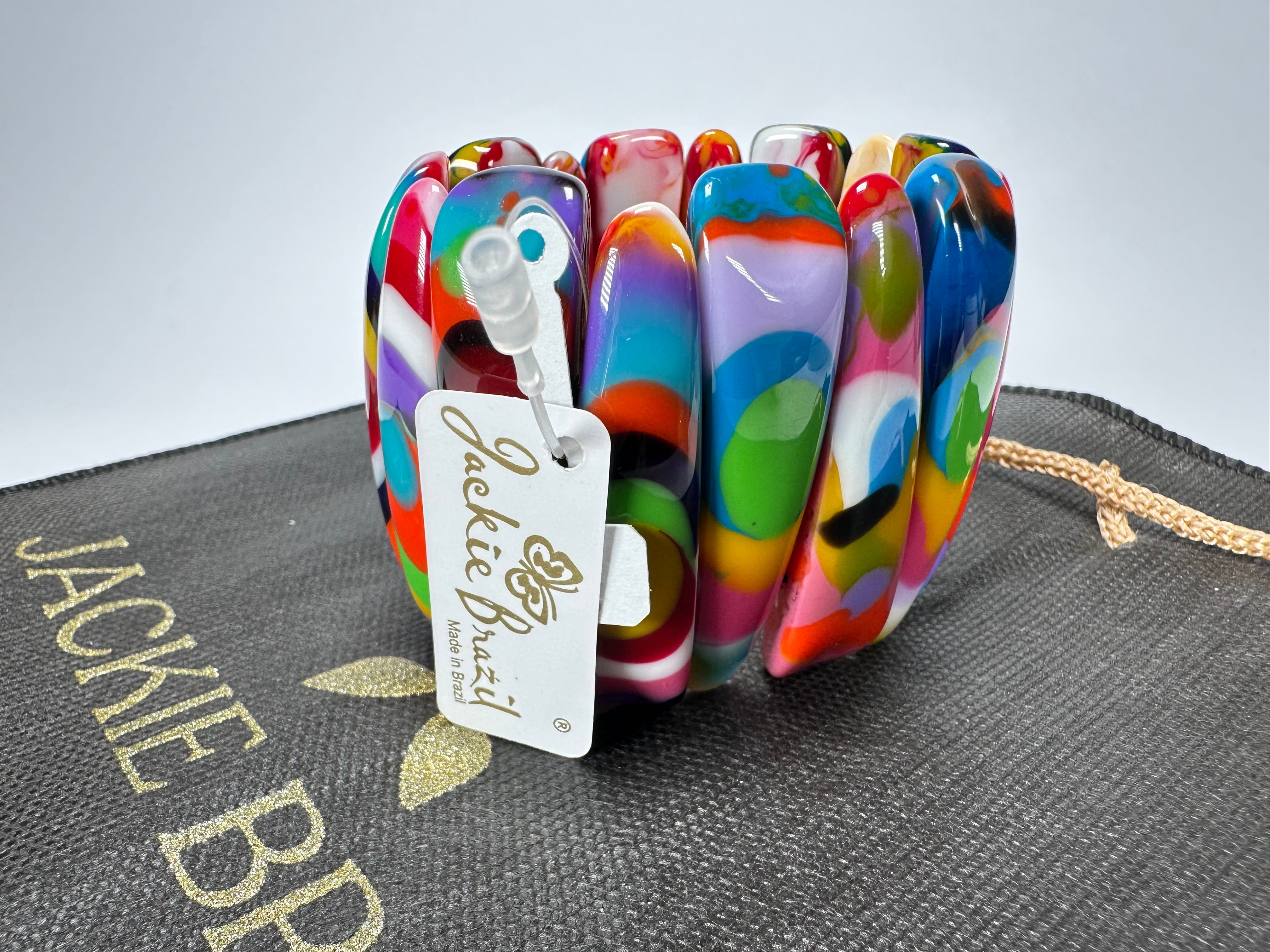 Jackie Brazil "Tulip" Kandinsky Elasticated Bracelet ( B0026 )