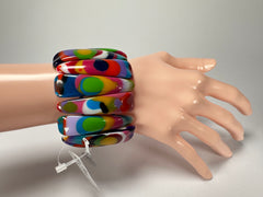 Jackie Brazil "Tulip" Kandinsky Elasticated Bracelet ( B0026 )