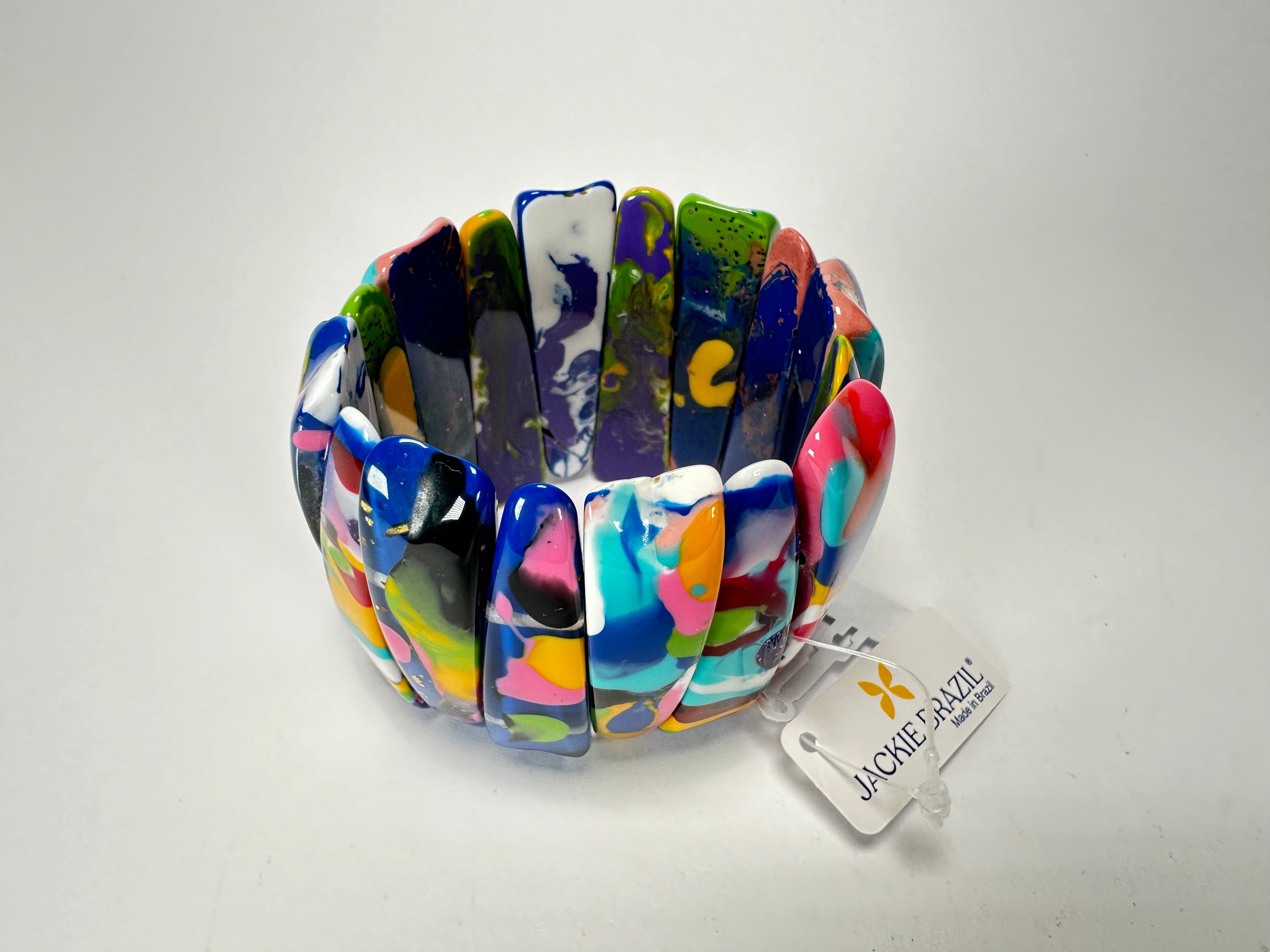 Jackie Brazil "Tulip" Kandinsky Elasticated Bracelet ( B0026 )