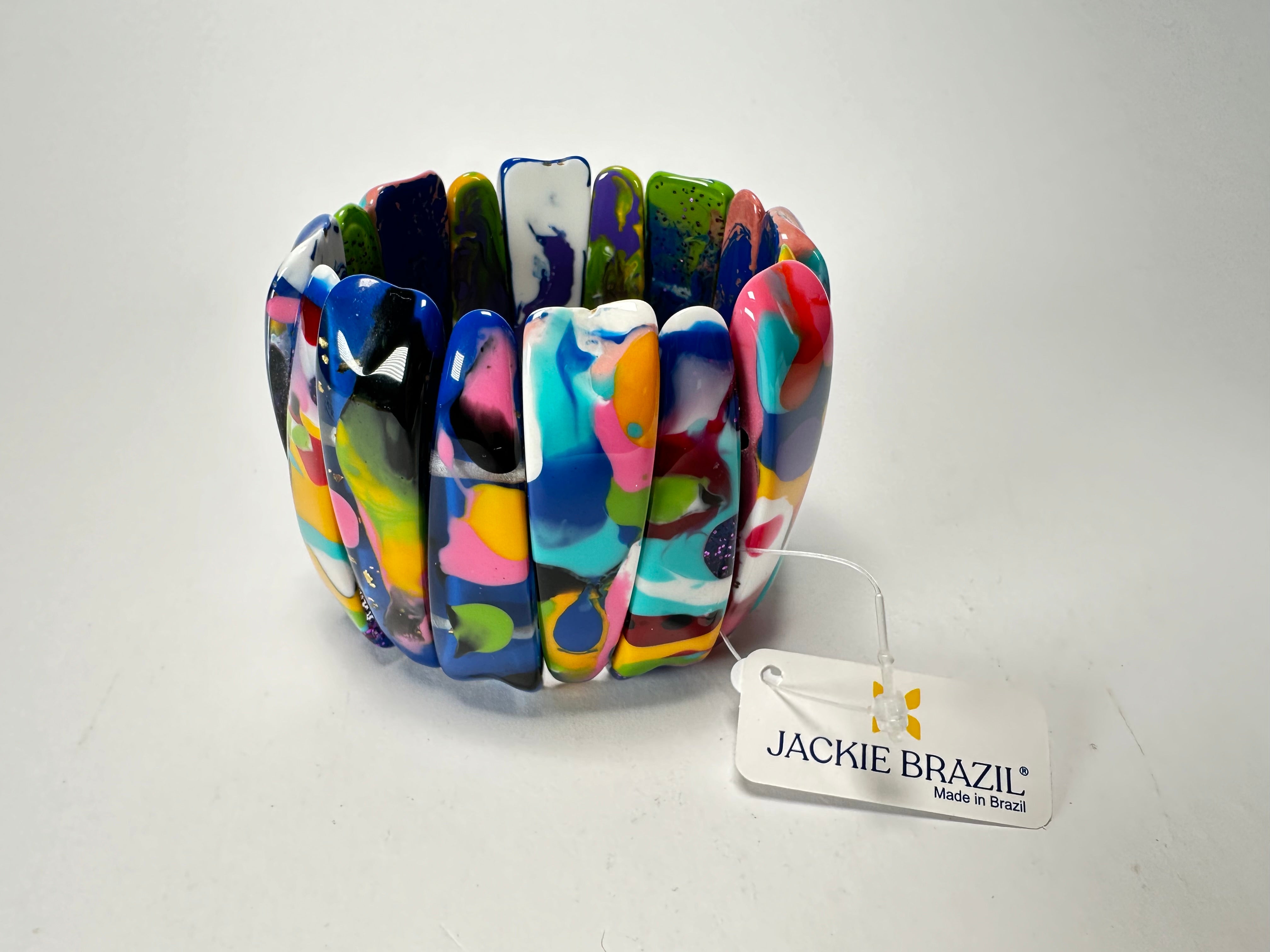 Jackie Brazil "Tulip" Kandinsky Elasticated Bracelet ( B0026 )