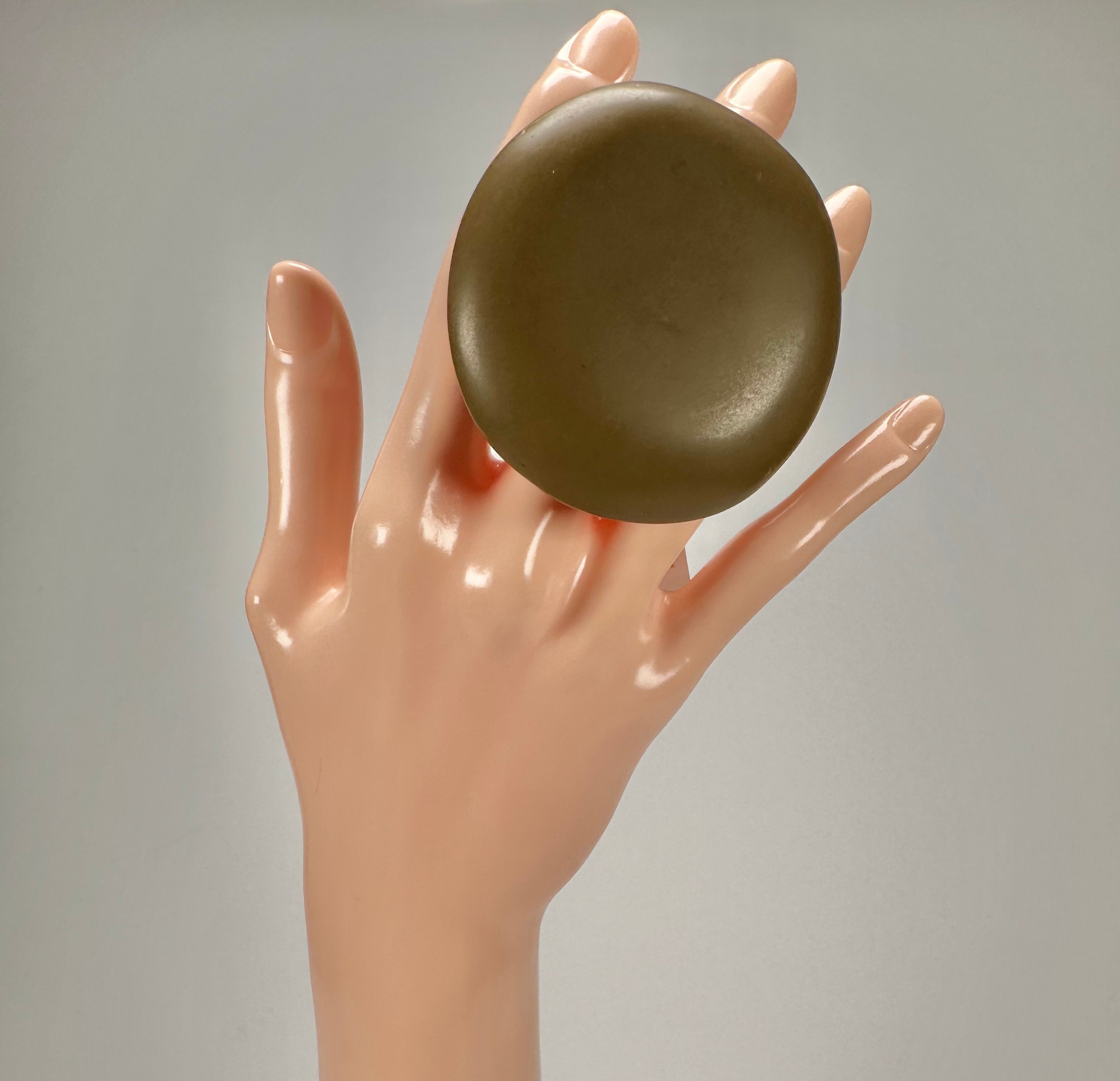 Jackie Brazil "Large Riverstone" Brown Matte 40MM Ring ( R3605 ) Size UK - P / US-7.5
