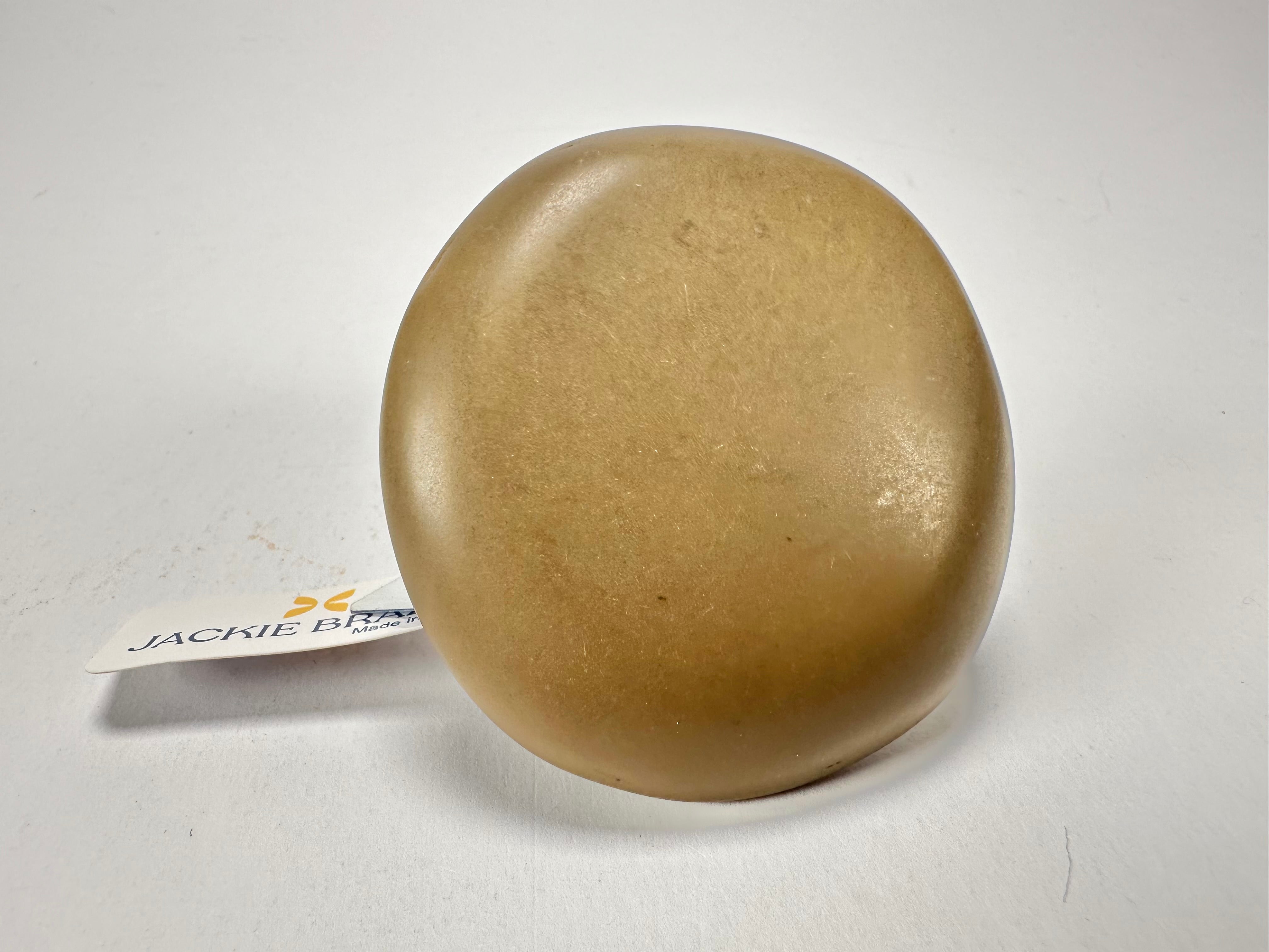 Jackie Brazil "Large Riverstone" Brown Matte 40MM Ring ( R3605 ) Size UK - P / US-7.5