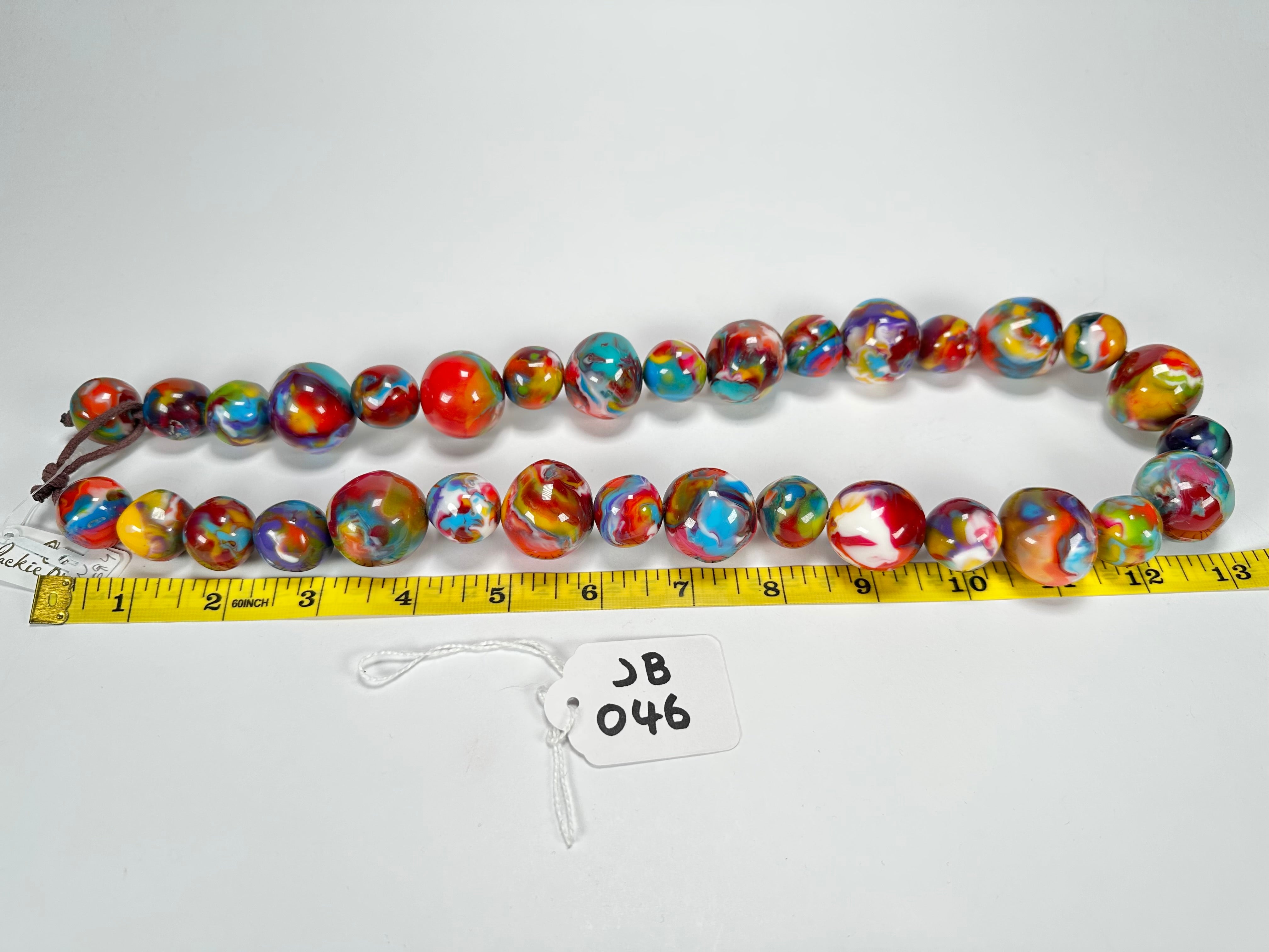 Jackie Brazil "Large Spheres" Kandinsky Long Abstract Necklace 75cm ( N2694 )