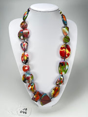 Jackie Brazil "Indiana" Kandinsky Multi-Bead Medium Resin 70cm Necklace ( N0033 )