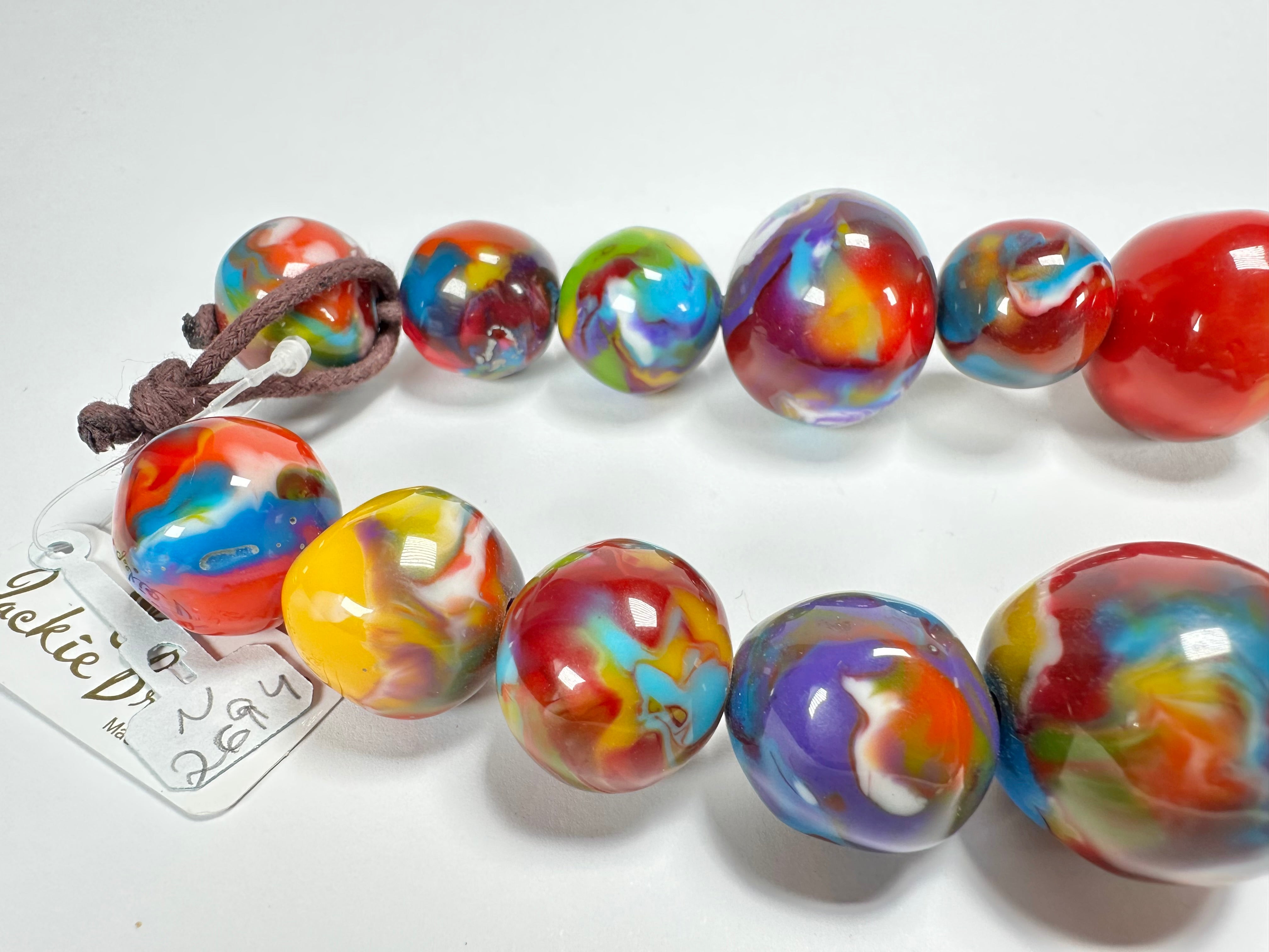 Jackie Brazil "Large Spheres" Kandinsky Long Abstract Necklace 75cm ( N2694 )
