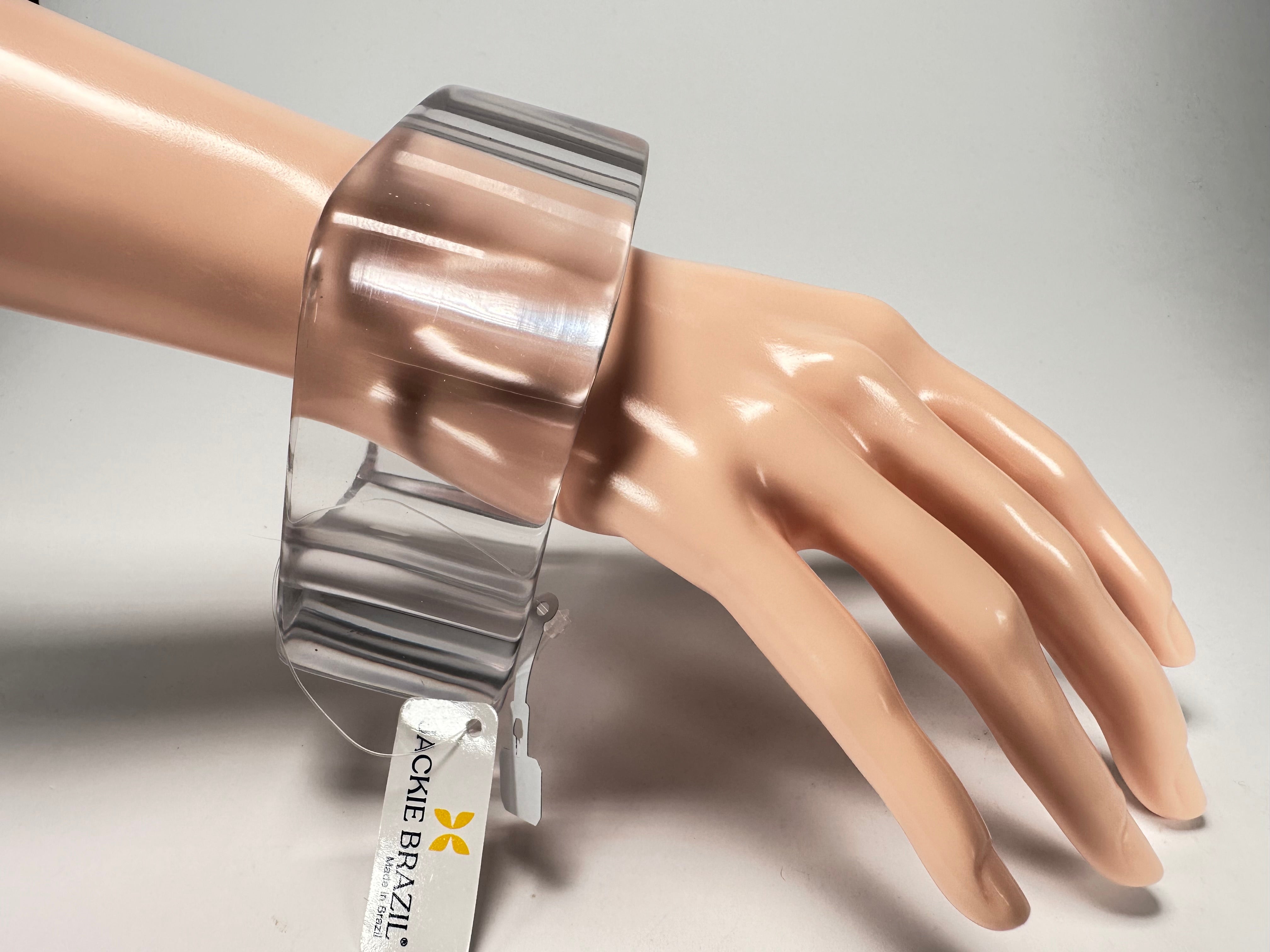 Jackie Brazil "Solid Square" Crystal 4cm Bangle ( B2056 )