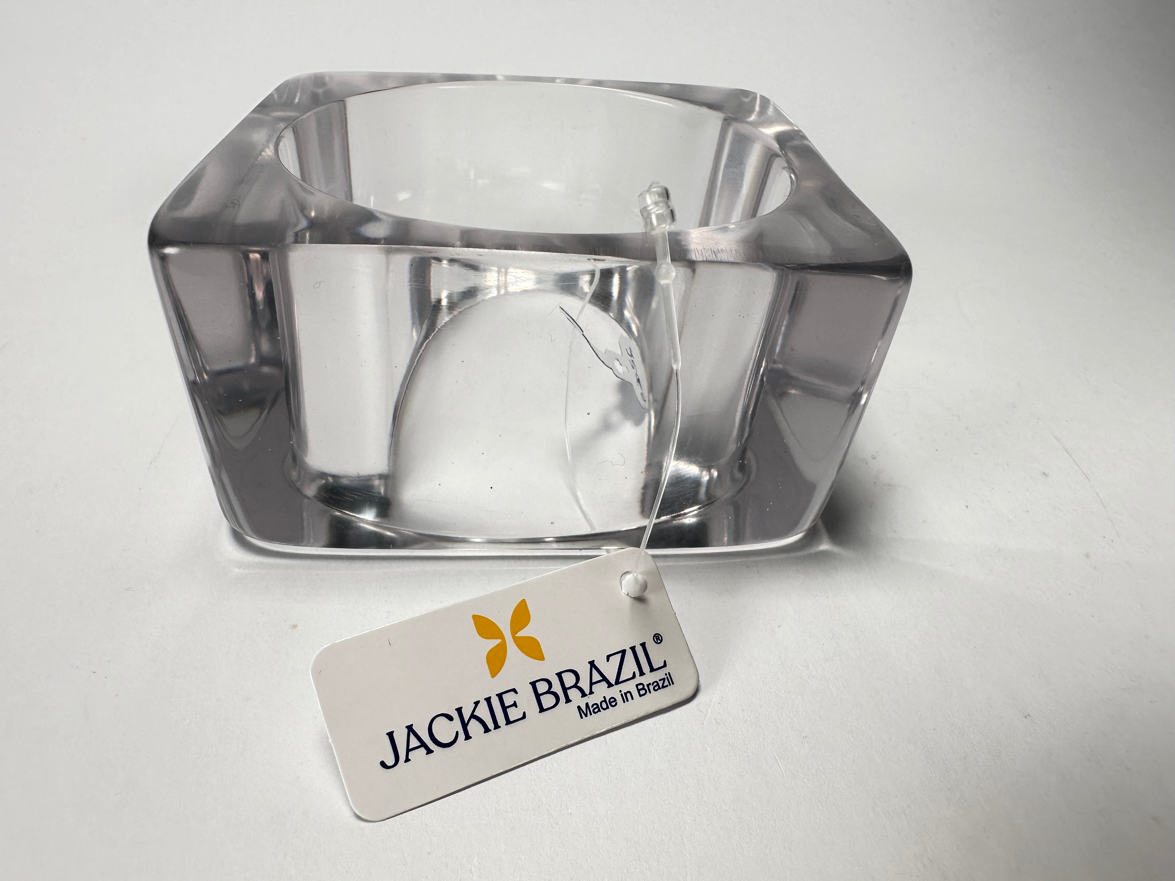 Jackie Brazil "Solid Square" Crystal 4cm Bangle ( B2056 )