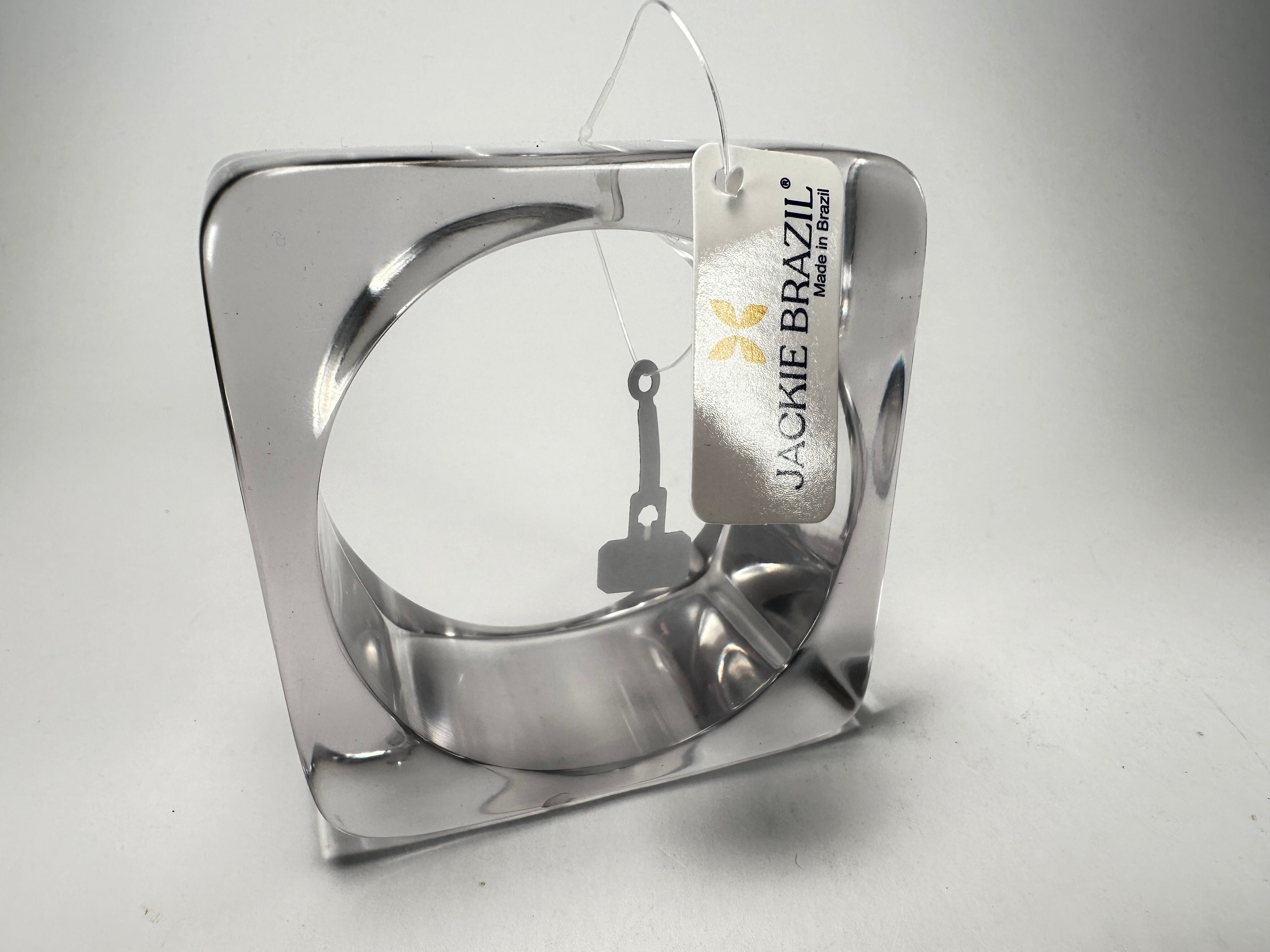 Jackie Brazil "Solid Square" Crystal 4cm Bangle ( B2056 )