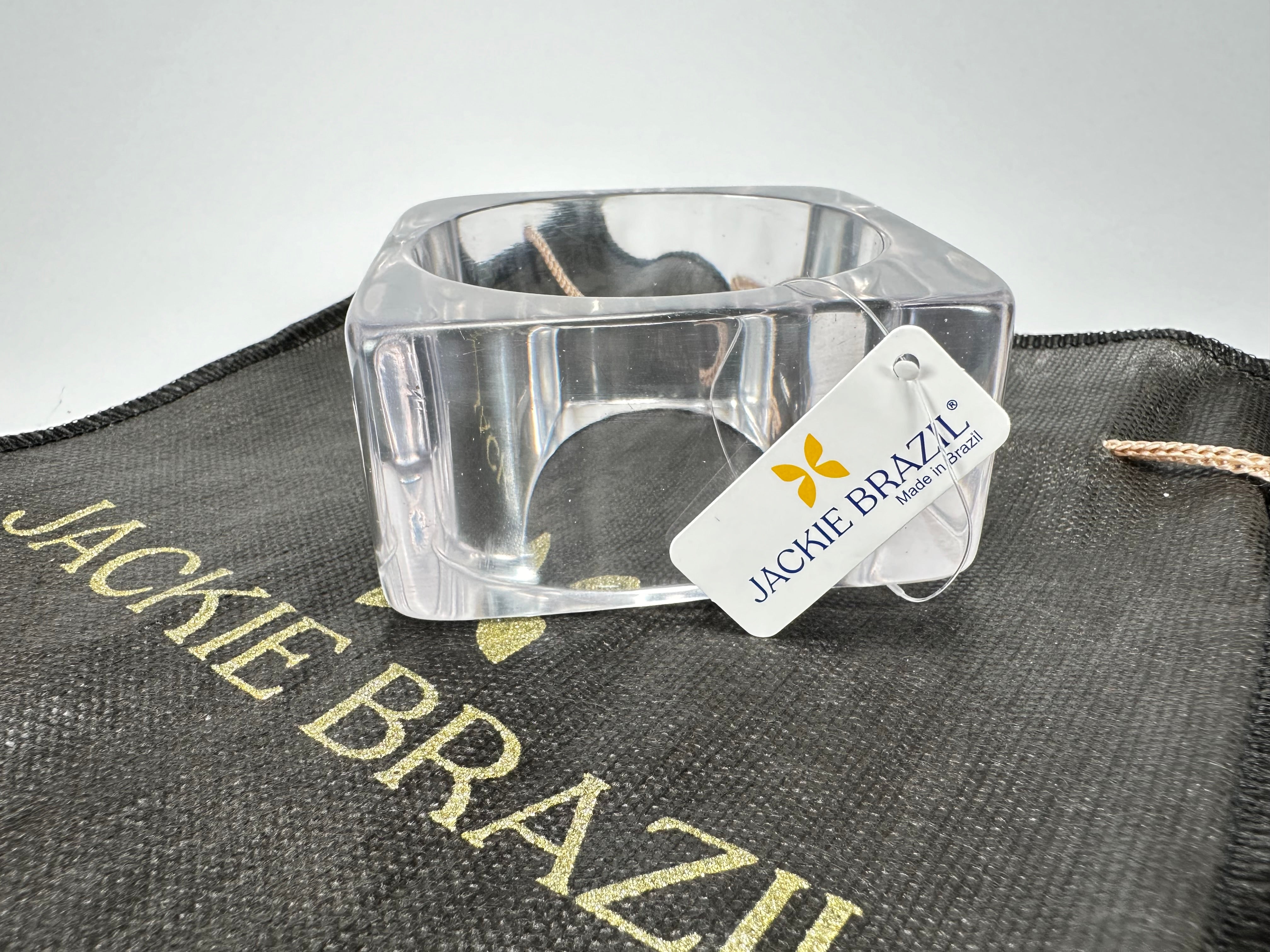 Jackie Brazil "Solid Square" Crystal 4cm Bangle ( B2056 )