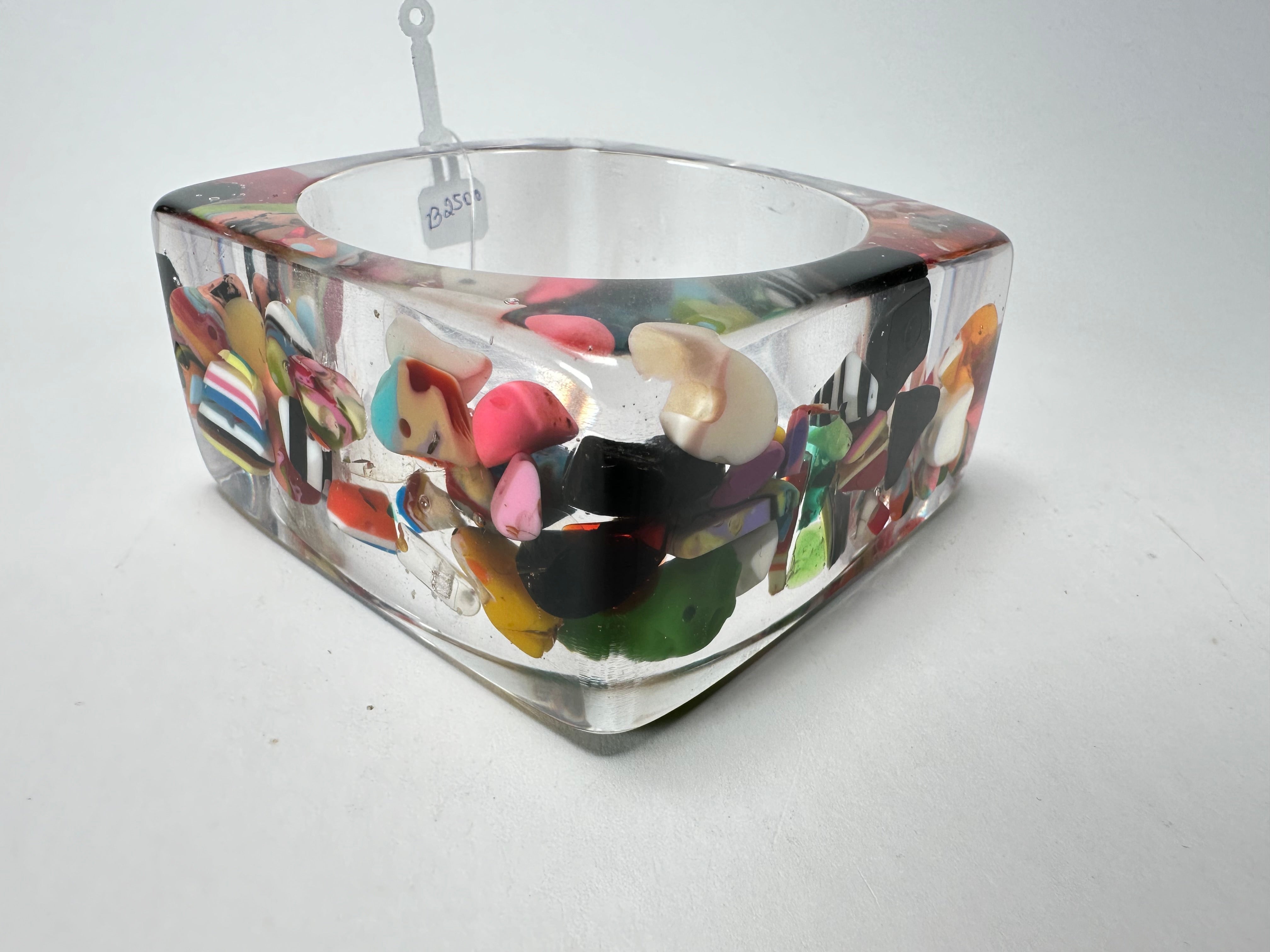 Jackie Brazil "Solid Square" Cascade 4cm Bangle ( B2056 )