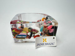 Jackie Brazil "Solid Square" Cascade 4cm Bangle ( B2056 )